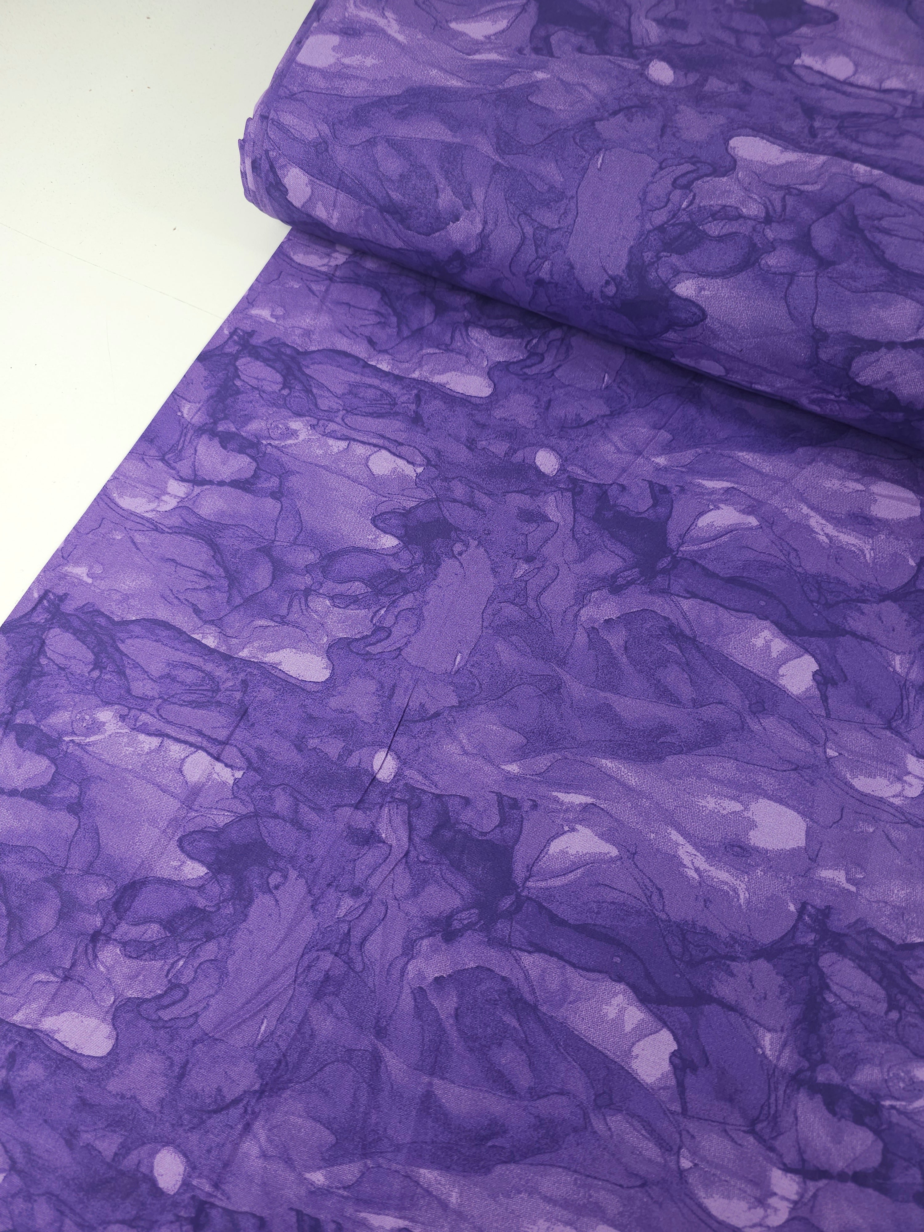 Deep Purple Marble Diffusion 100% Cotton