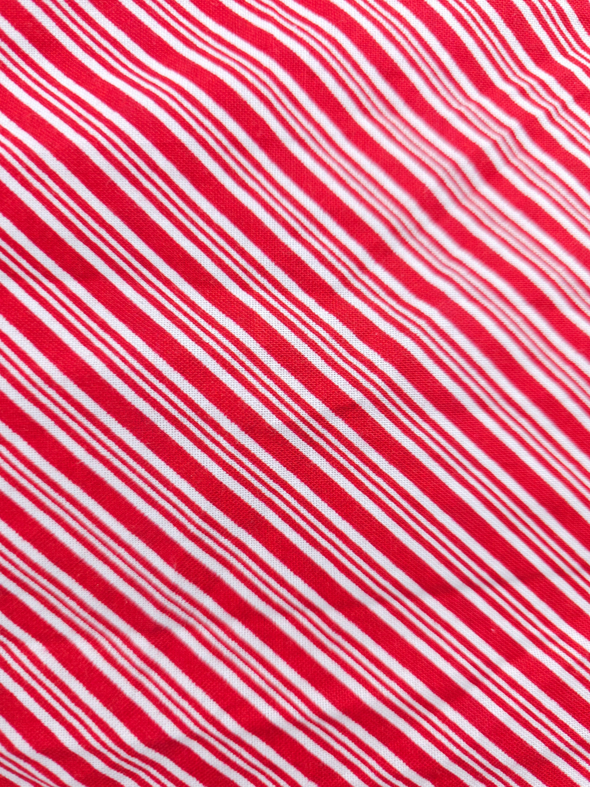 Red Candy Cane Stripe Cotton - 1.85m Piece