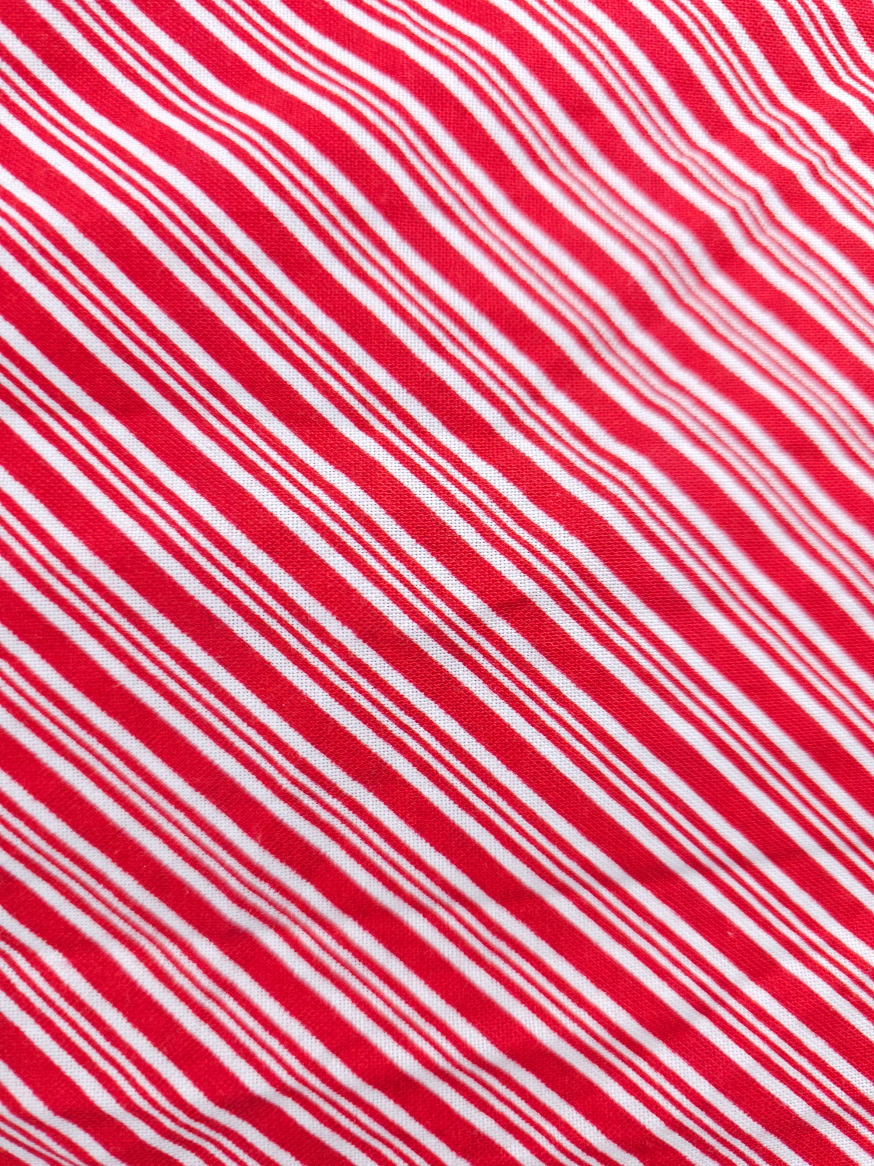 Red Candy Cane Stripe Cotton - 1.85m Piece