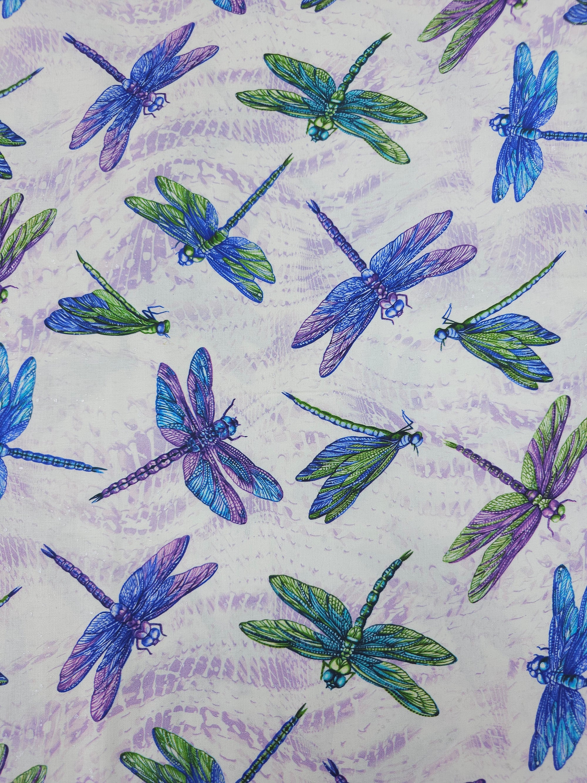 Dragonfly Wings On Water 100% Cotton - Benartex