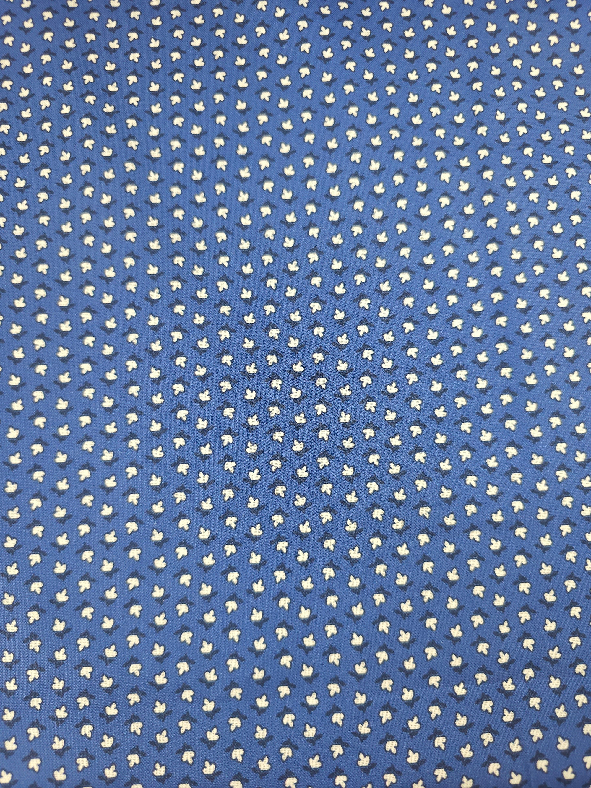Midnight Blue Mushroom Flower 100% Cotton