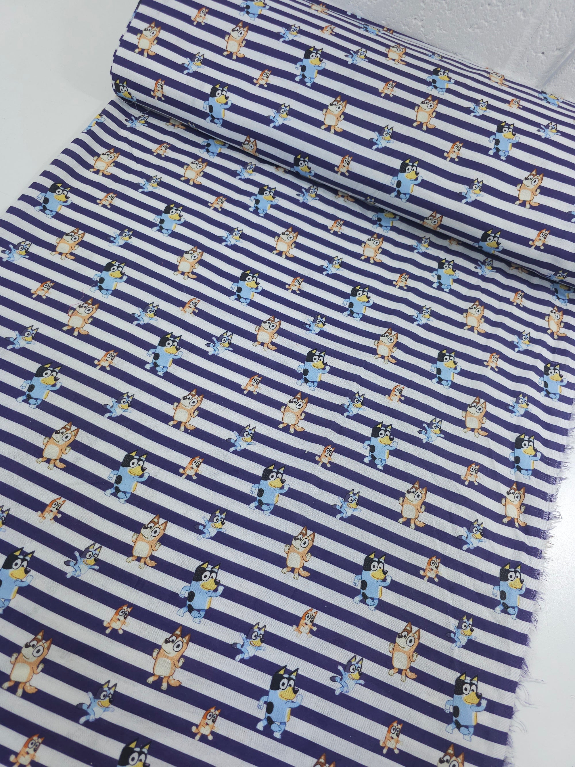Stripe Bluey and Family Dancing 100% Cotton