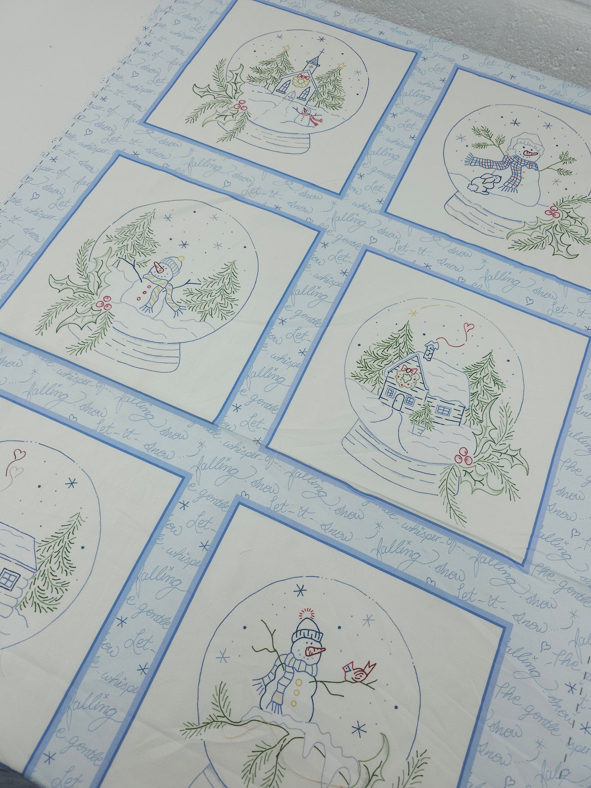 Snowglobe Frames 100% Cotton - 60cm Panel