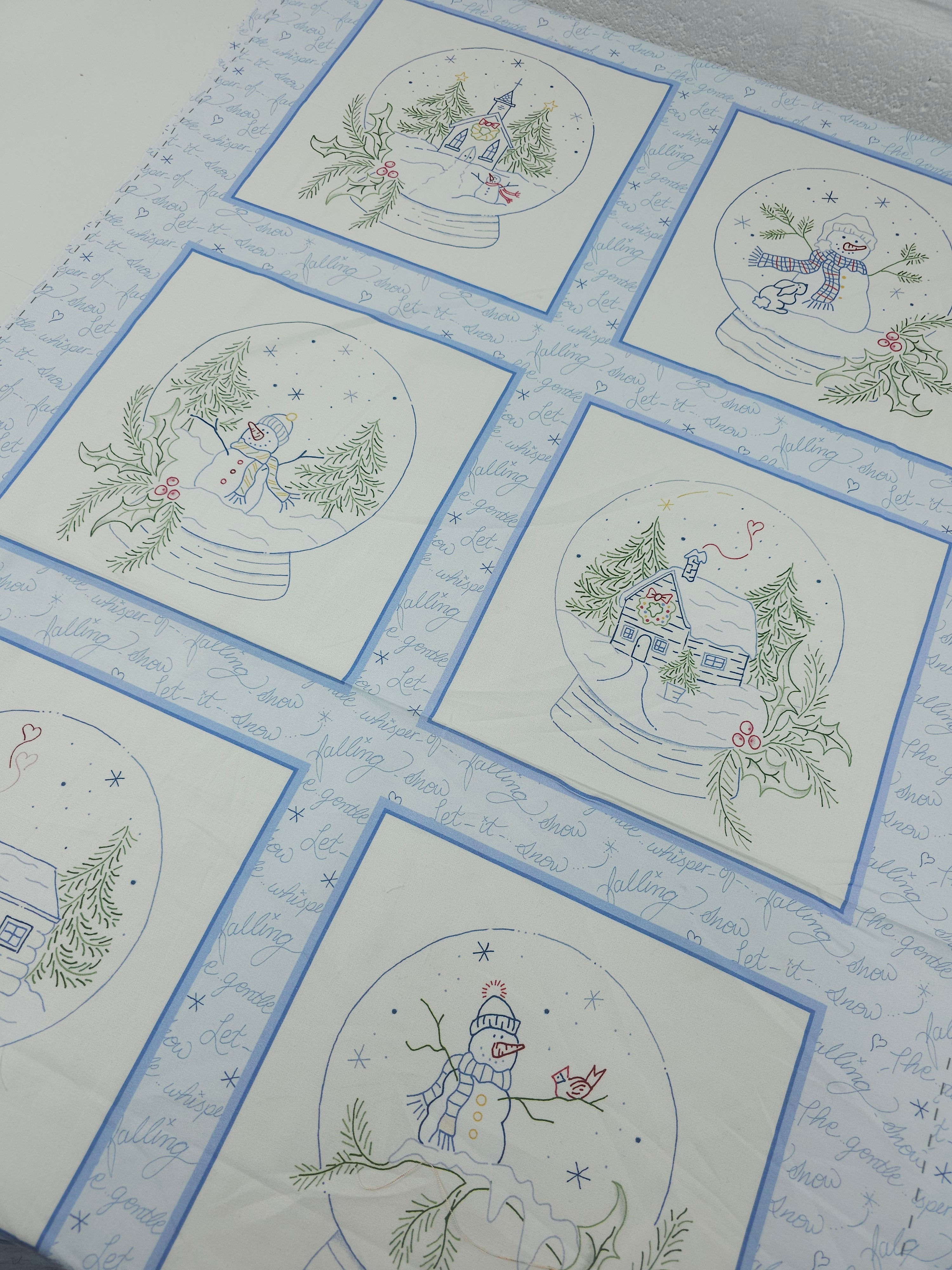 Snowglobe Frames 100% Cotton - 60cm Panel