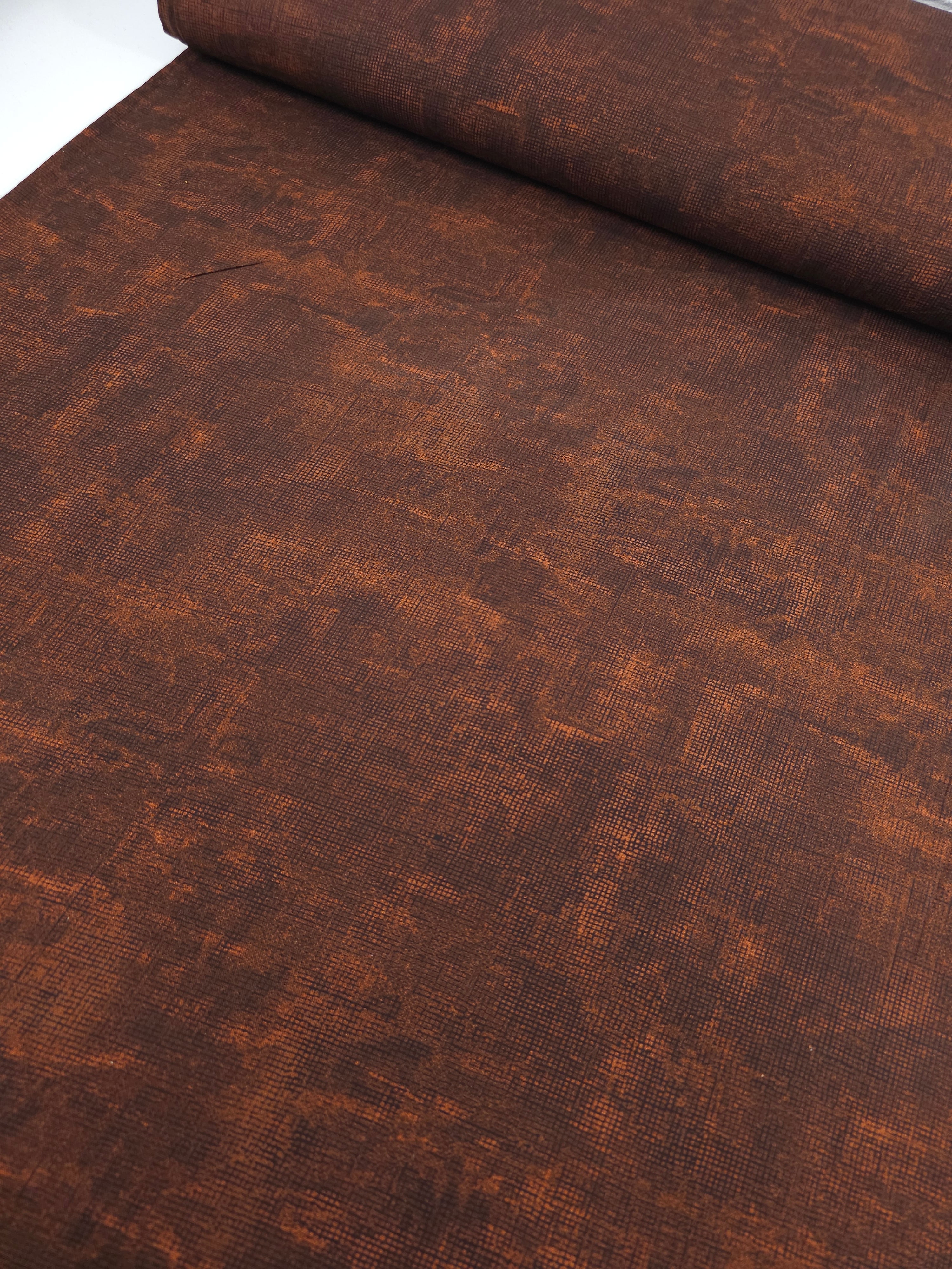 Rustic Brown Smudge Grid 100% Cotton 108" - Robert Kaufman *EXTRA WIDE*