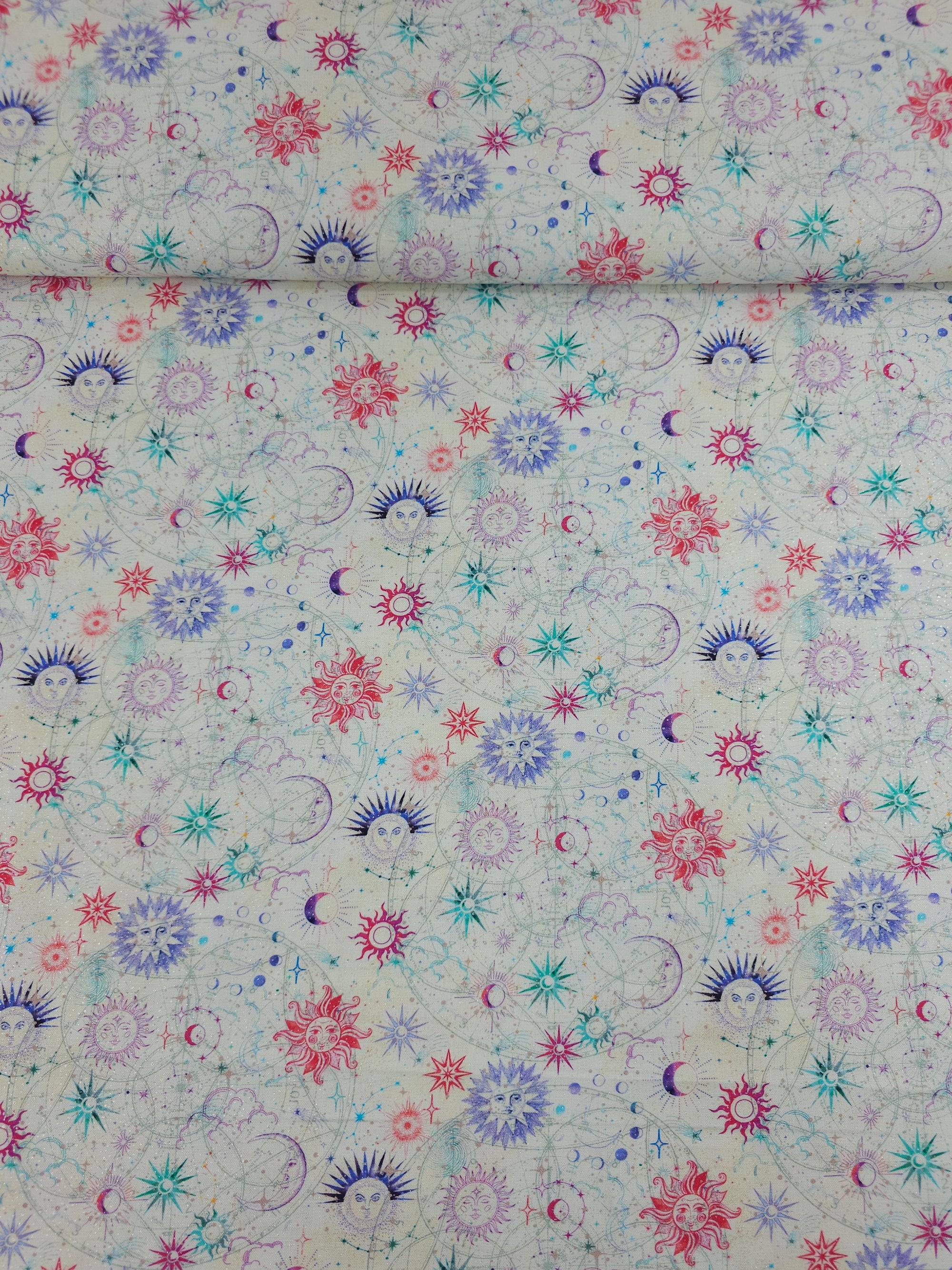 Ivory Celestial Skies 100% Cotton - Benartex