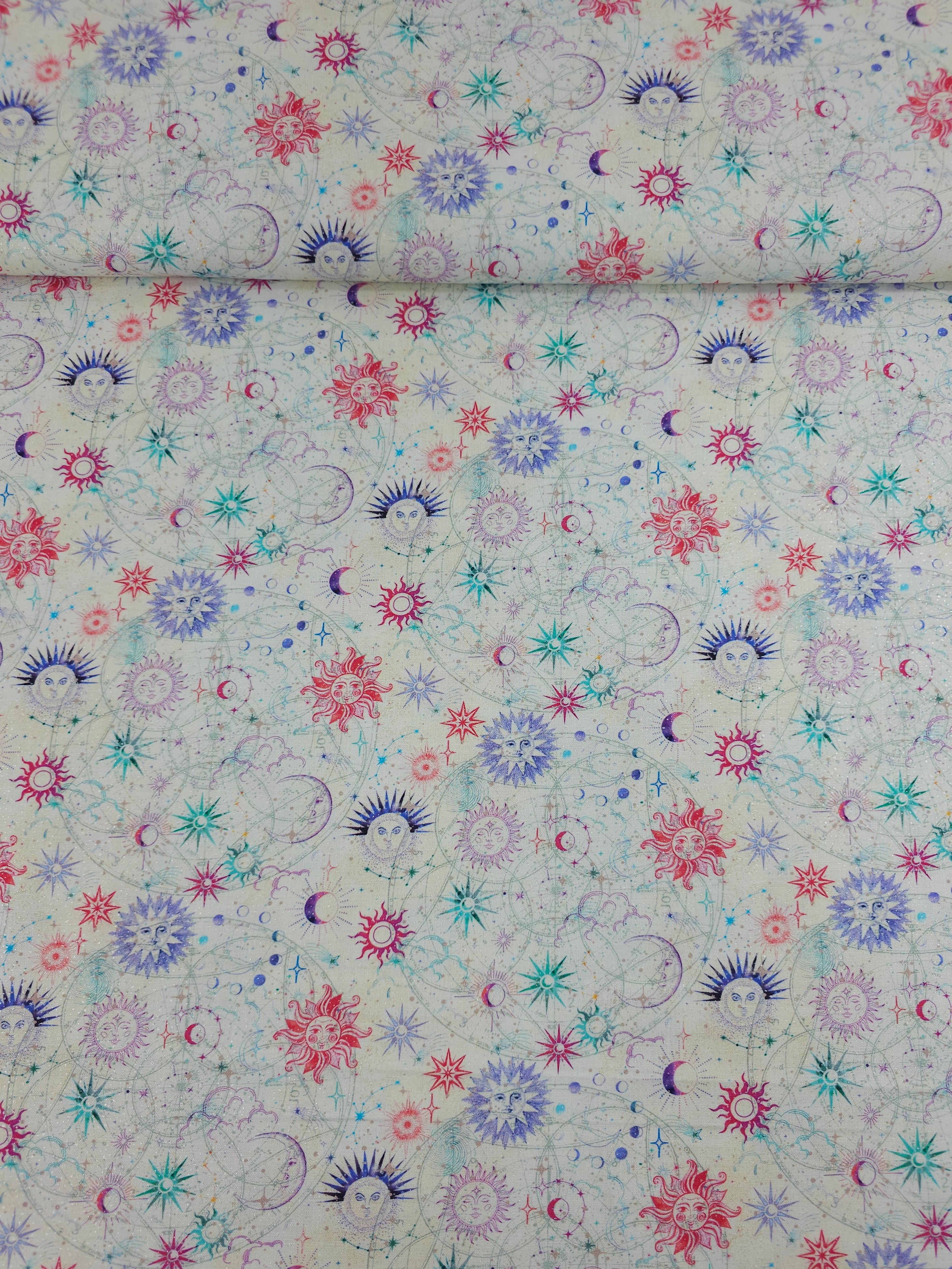 Ivory Celestial Skies 100% Cotton - Benartex