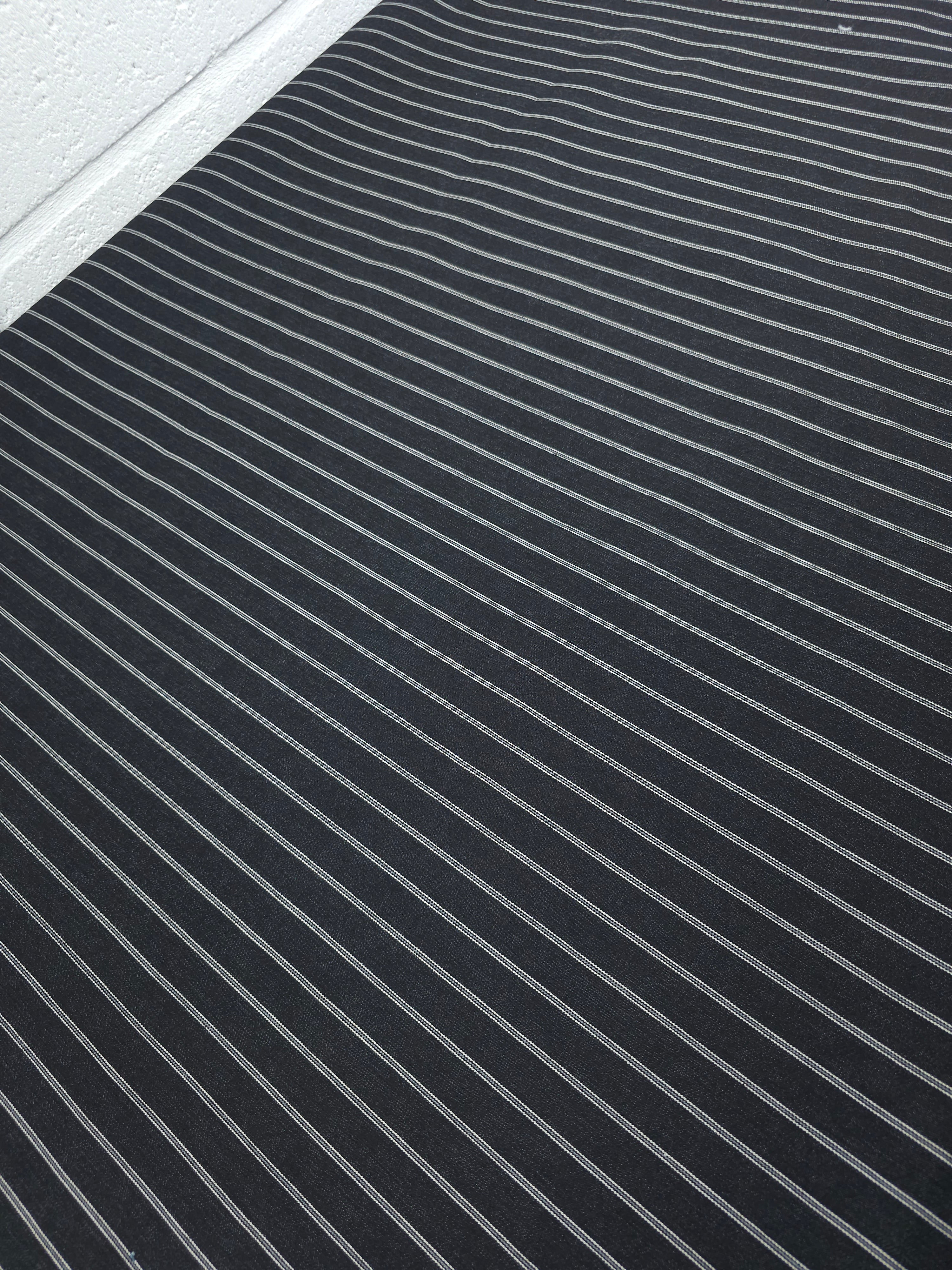 Black/Grey Stripe Denim