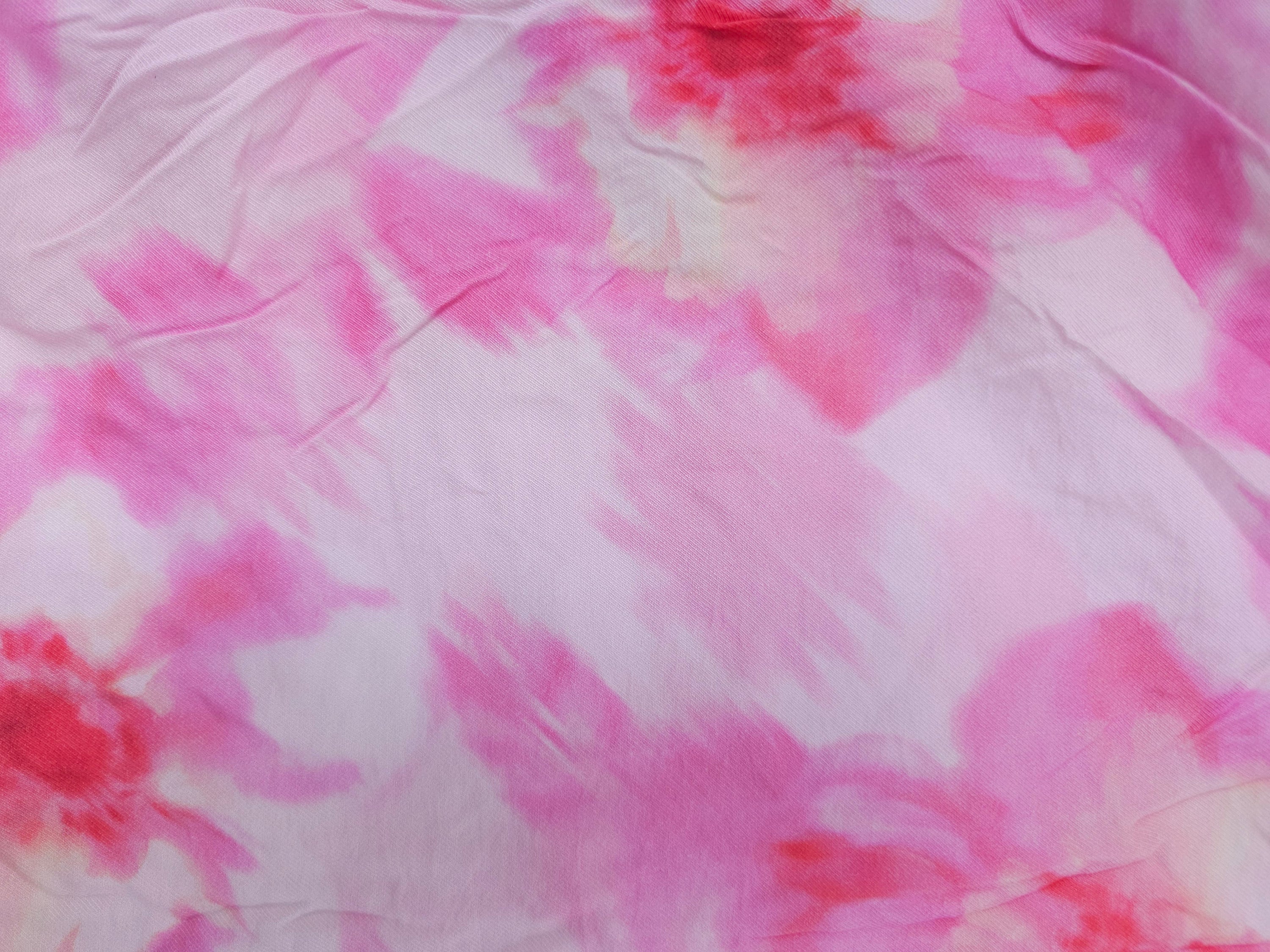 Pink Petal Burst Viscose Blend - 2.6m Piece