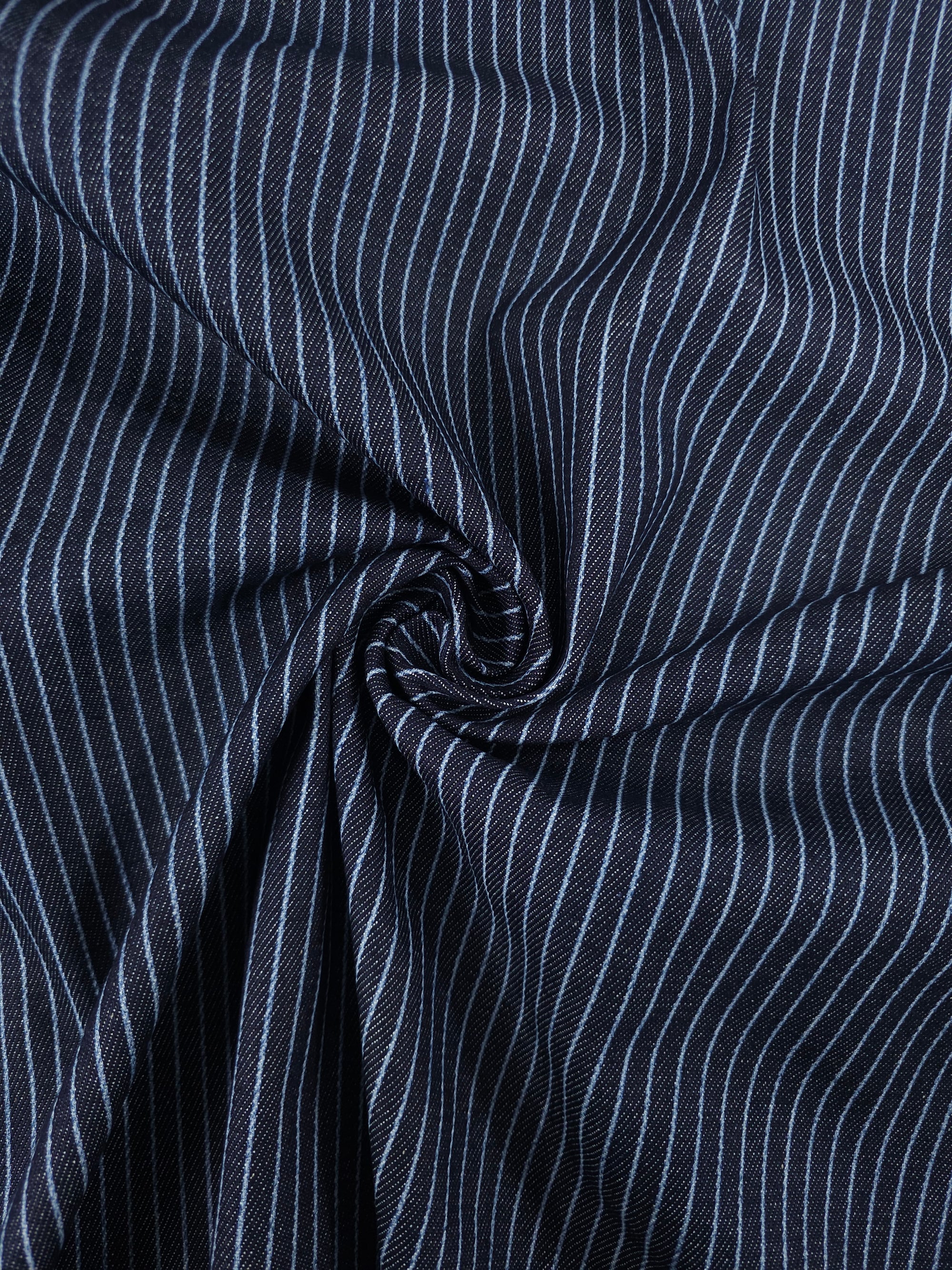 Navy/Light Blue Stripe Denim