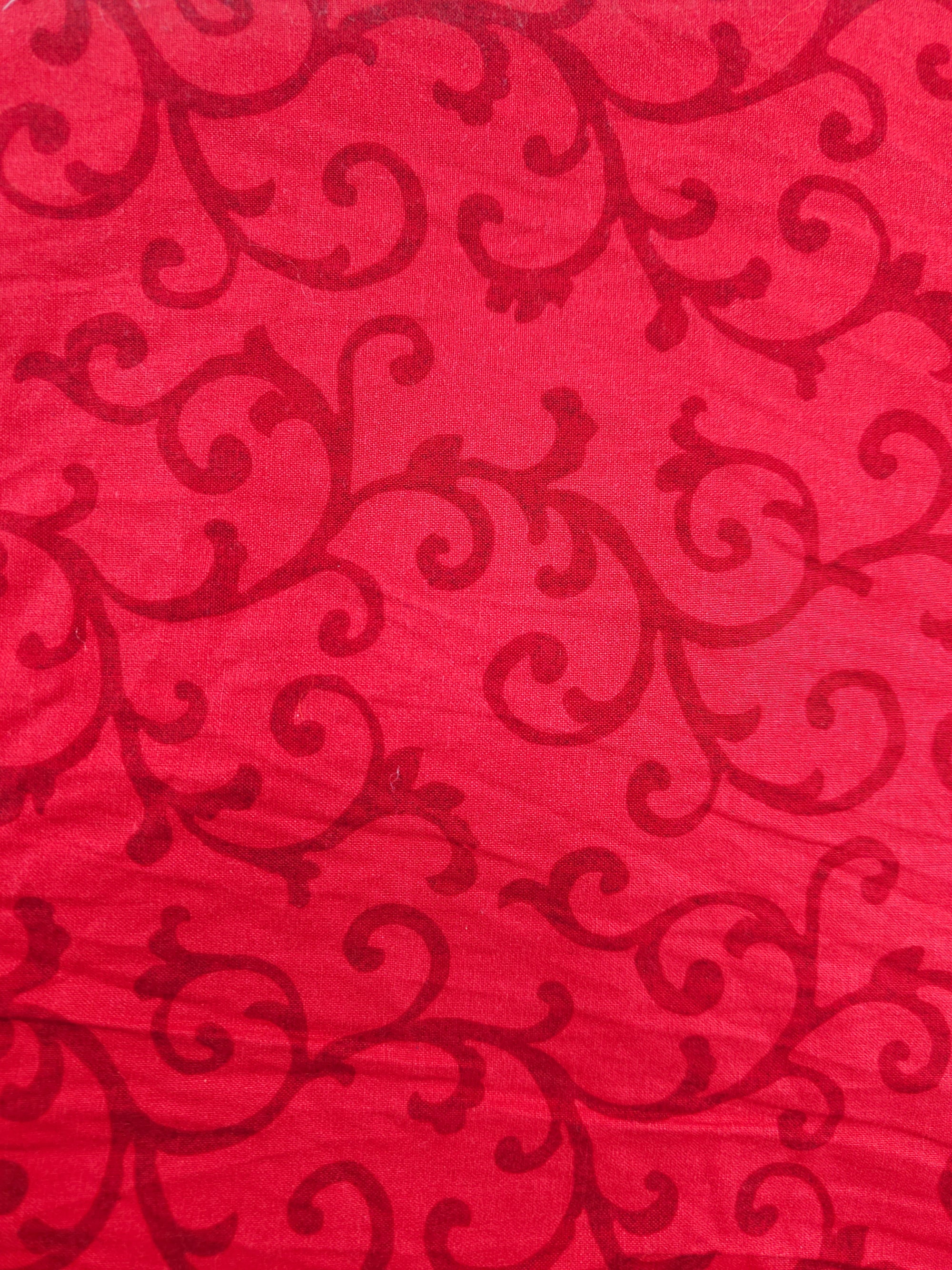 Red Swirl Cotton (Various Sizes)