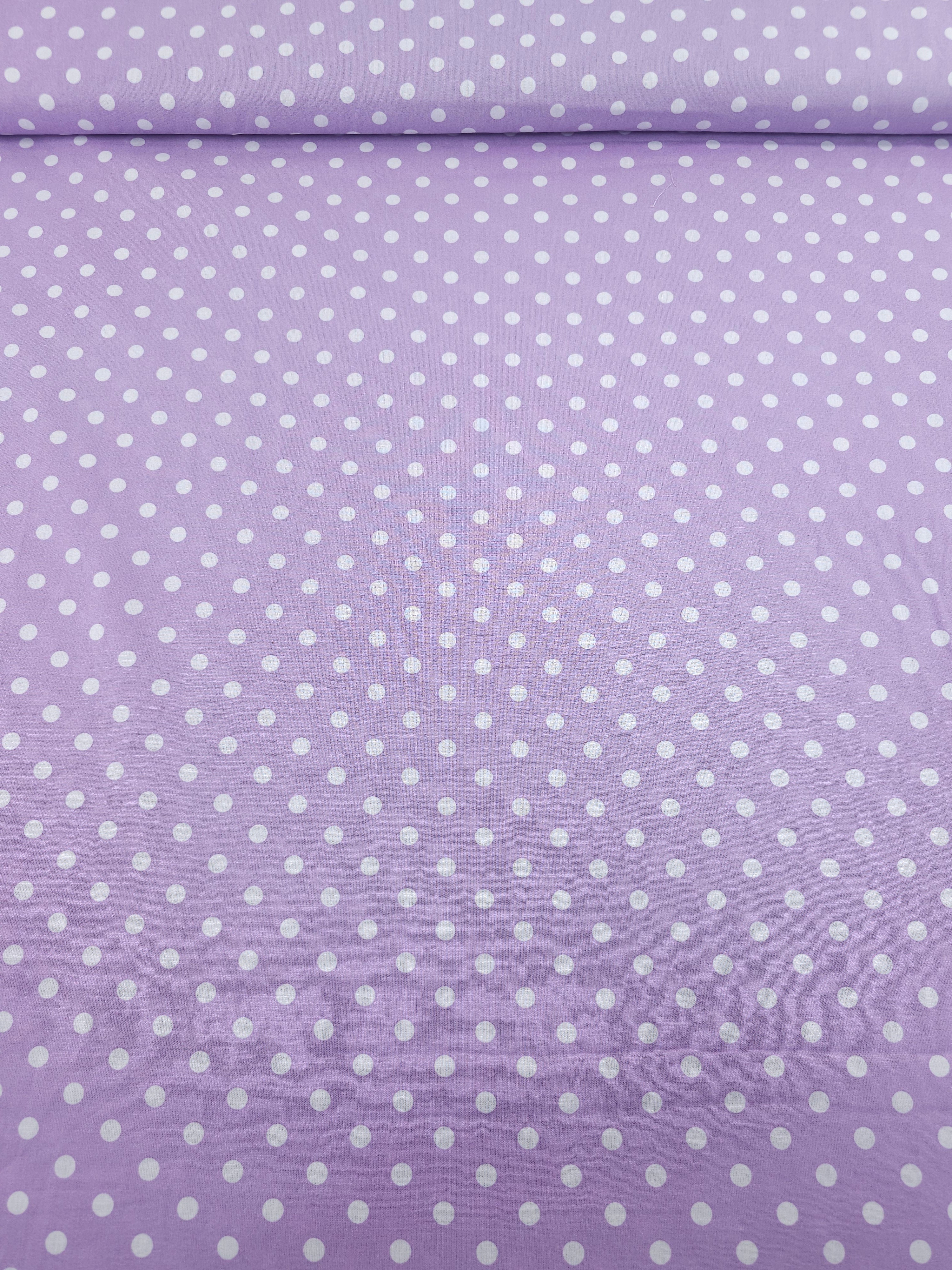 Light Purple Small Polka Spot Lightweight Cotton 60"