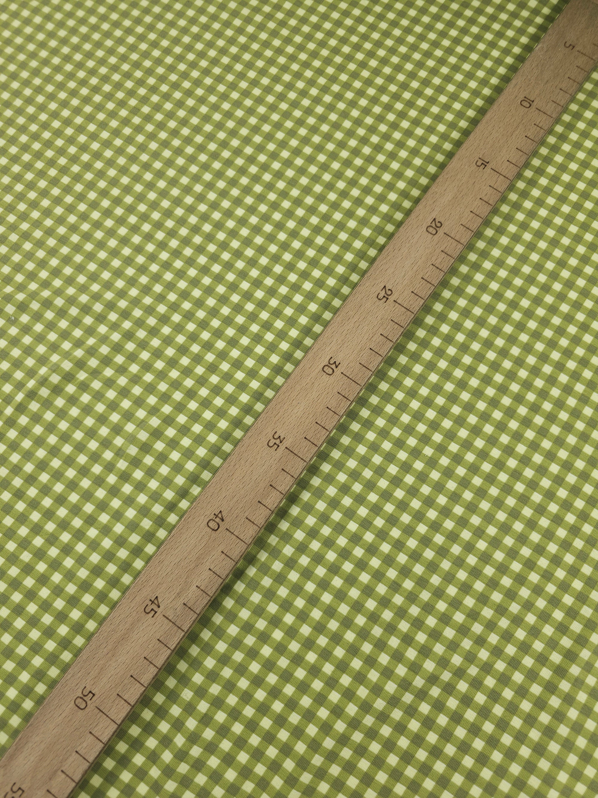 Sage/Green Gingham Cotton Jersey