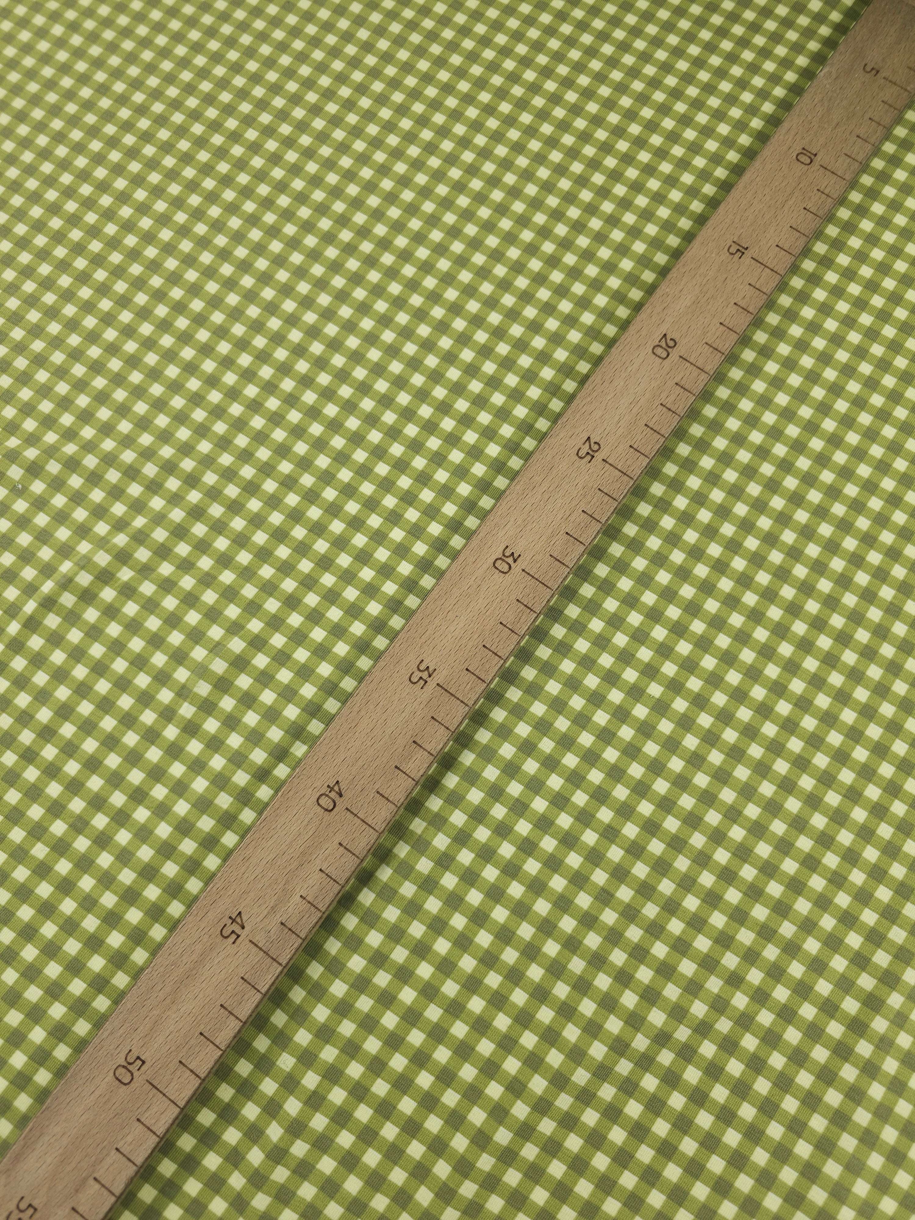 Sage/Green Gingham Cotton Jersey