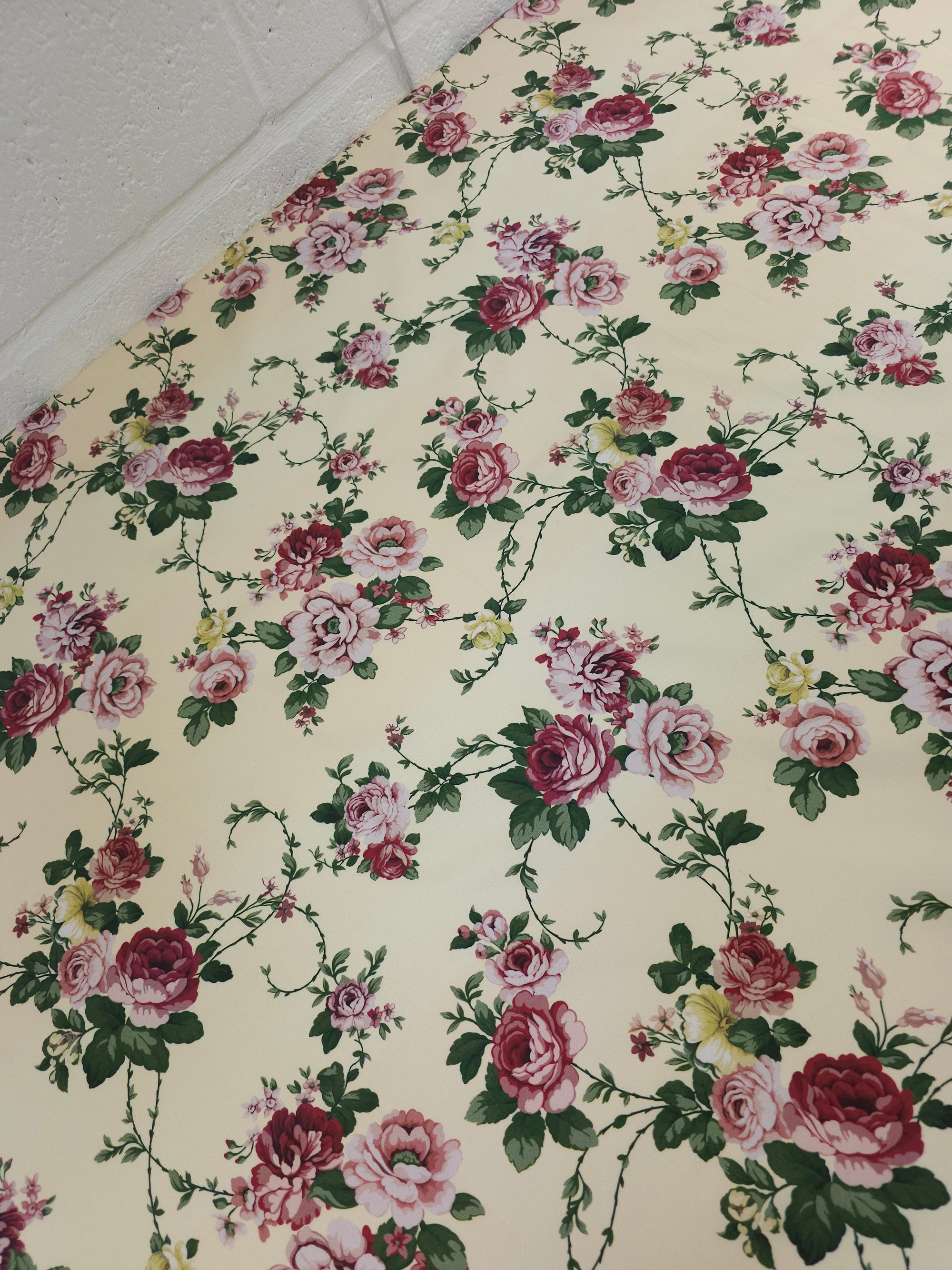 Vintage Floral Twine Cotton Sateen
