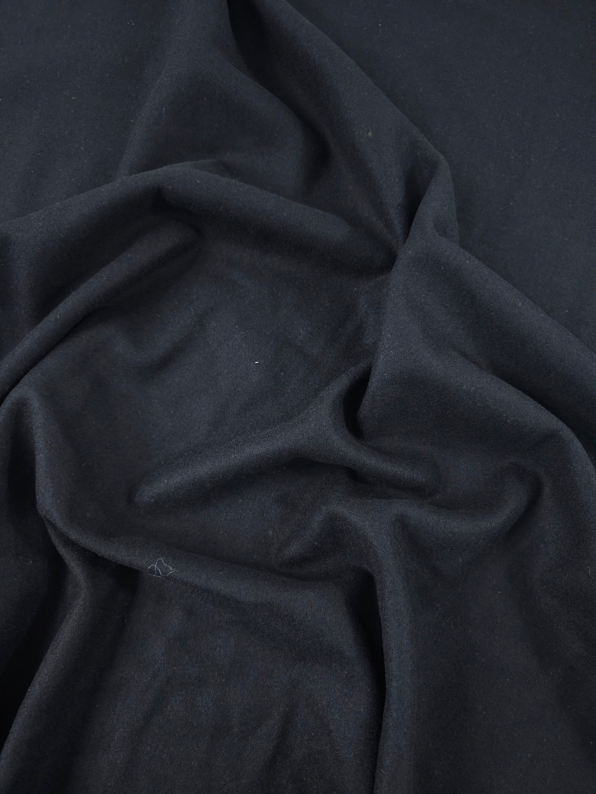 Black Mediumweight 100% Melton Wool *ABRAHAM MOON*