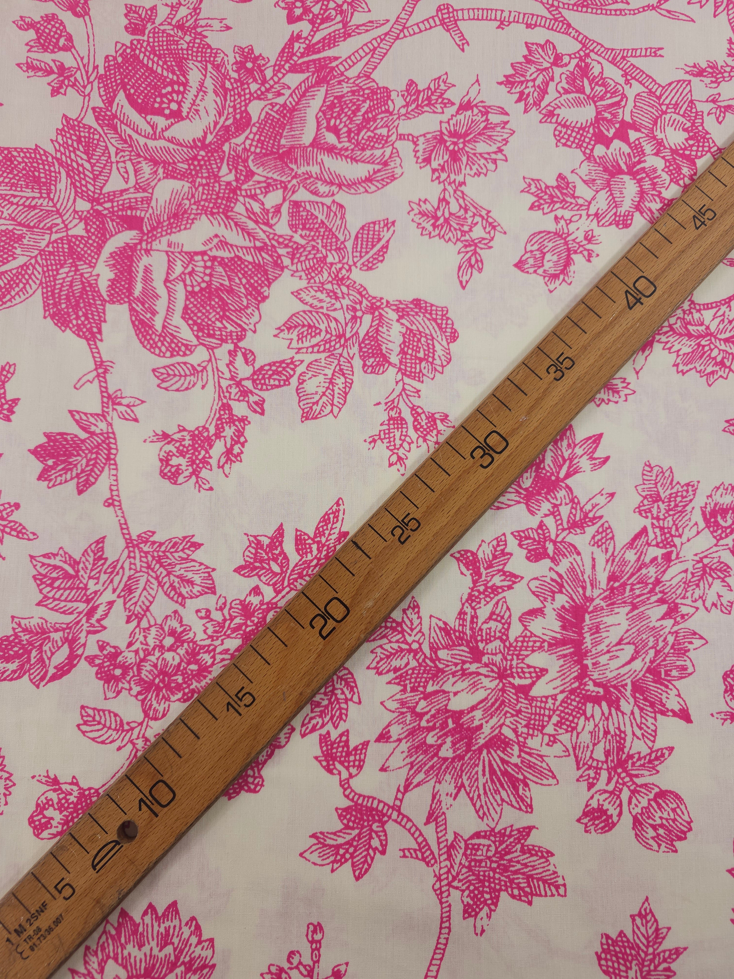 Pink Sketch Floral 100% Cotton 110” - Urban Outfitters *EXTRA WIDE*