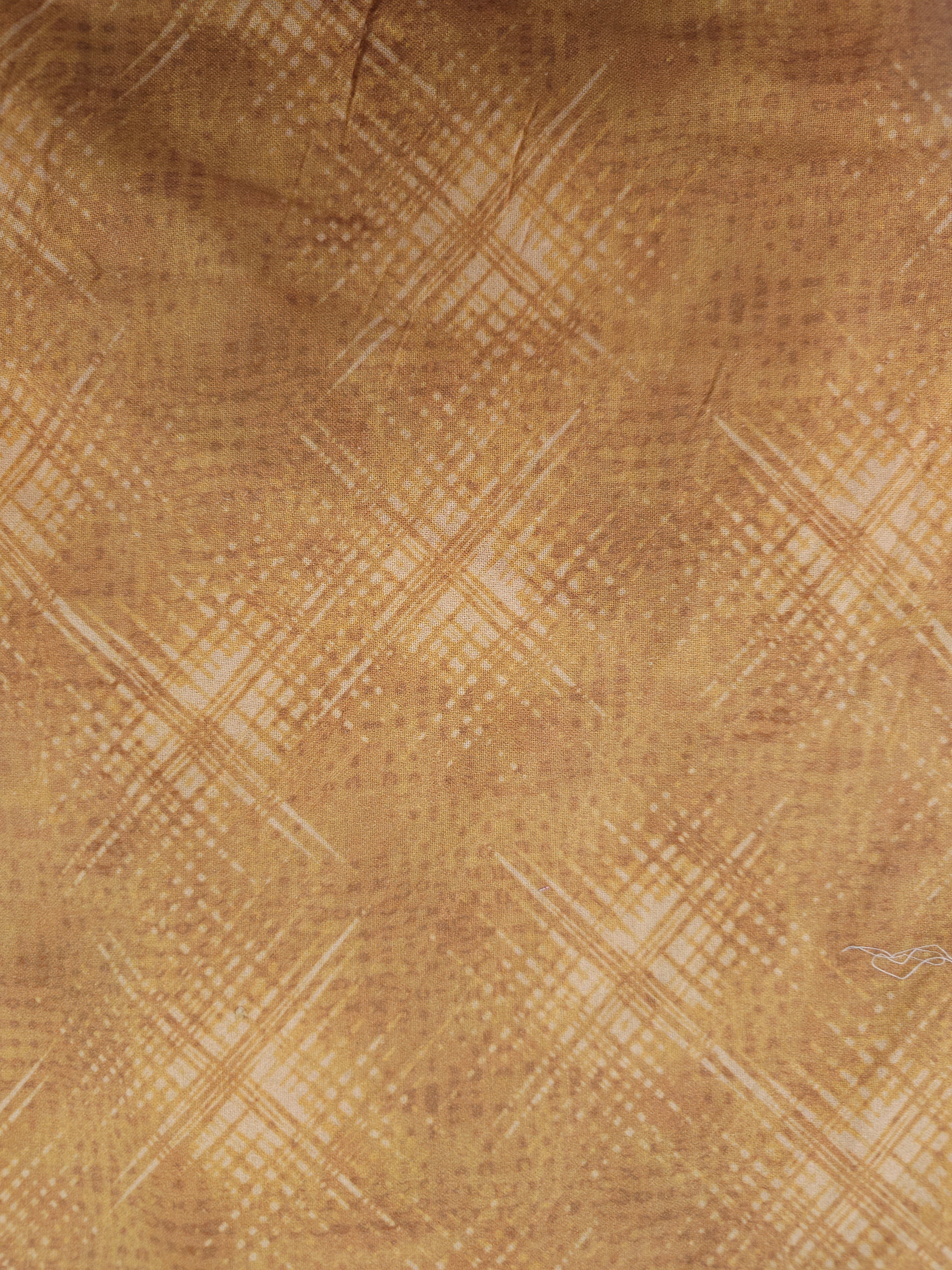Gold crosshatched Cotton- 1.7m