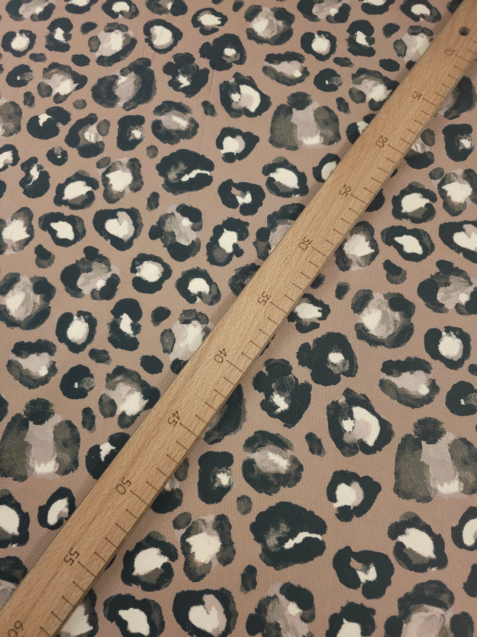 Mocha Leopard Lightweight Canvas Cotton