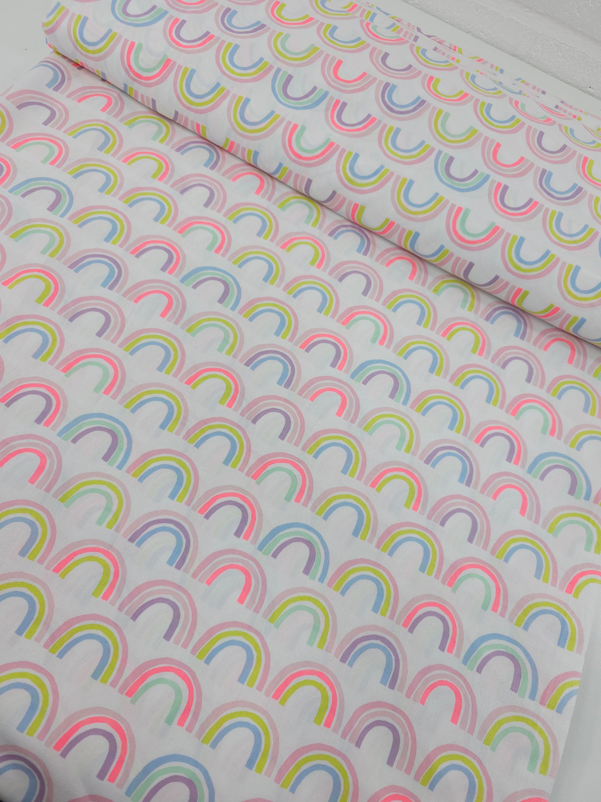 Neon/Pastel Rainbow 100% Cotton 106" *EXTRA WIDE*