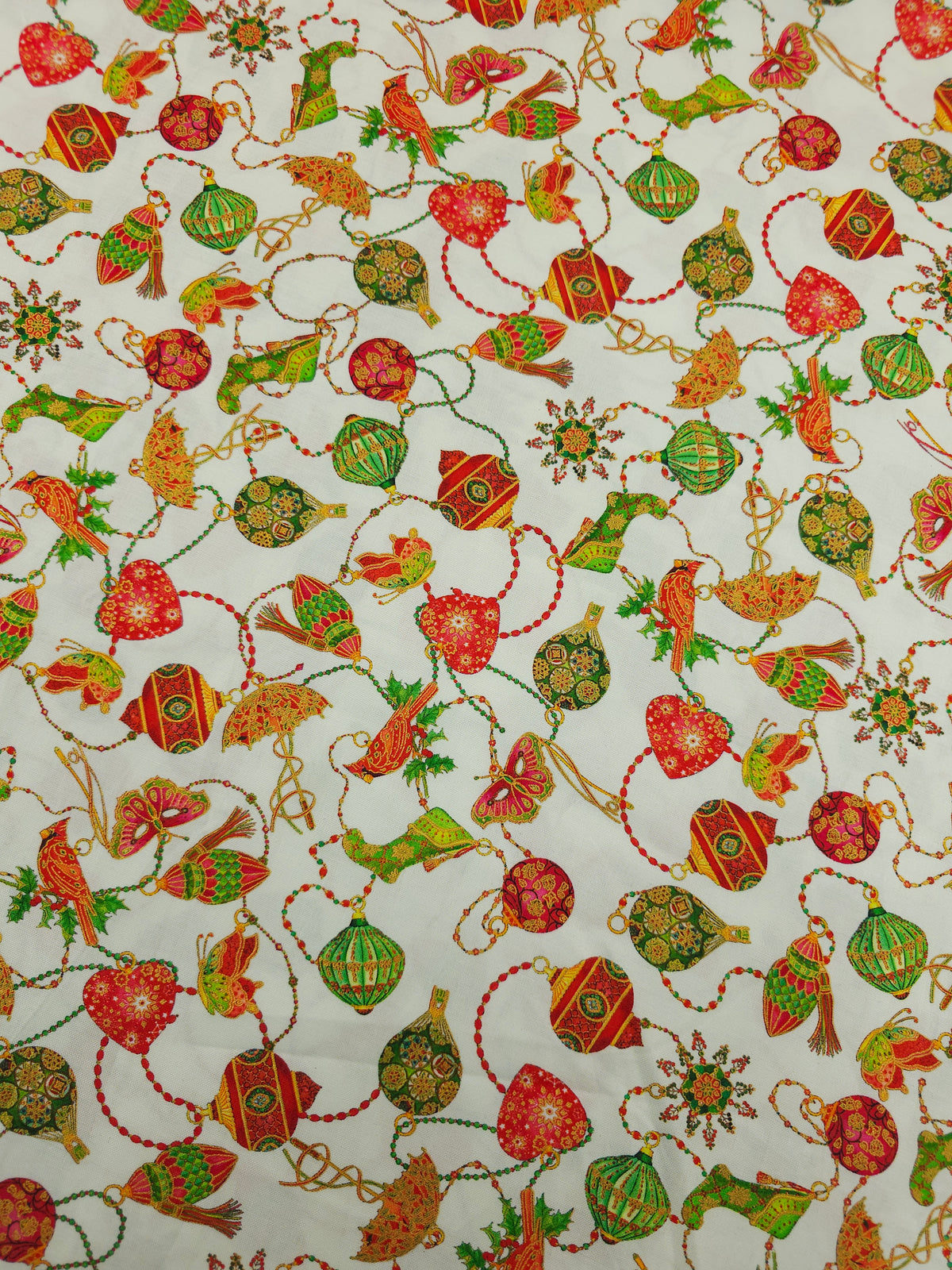 Oriental Gold Baubles 100% Cotton - Robert Kaufman