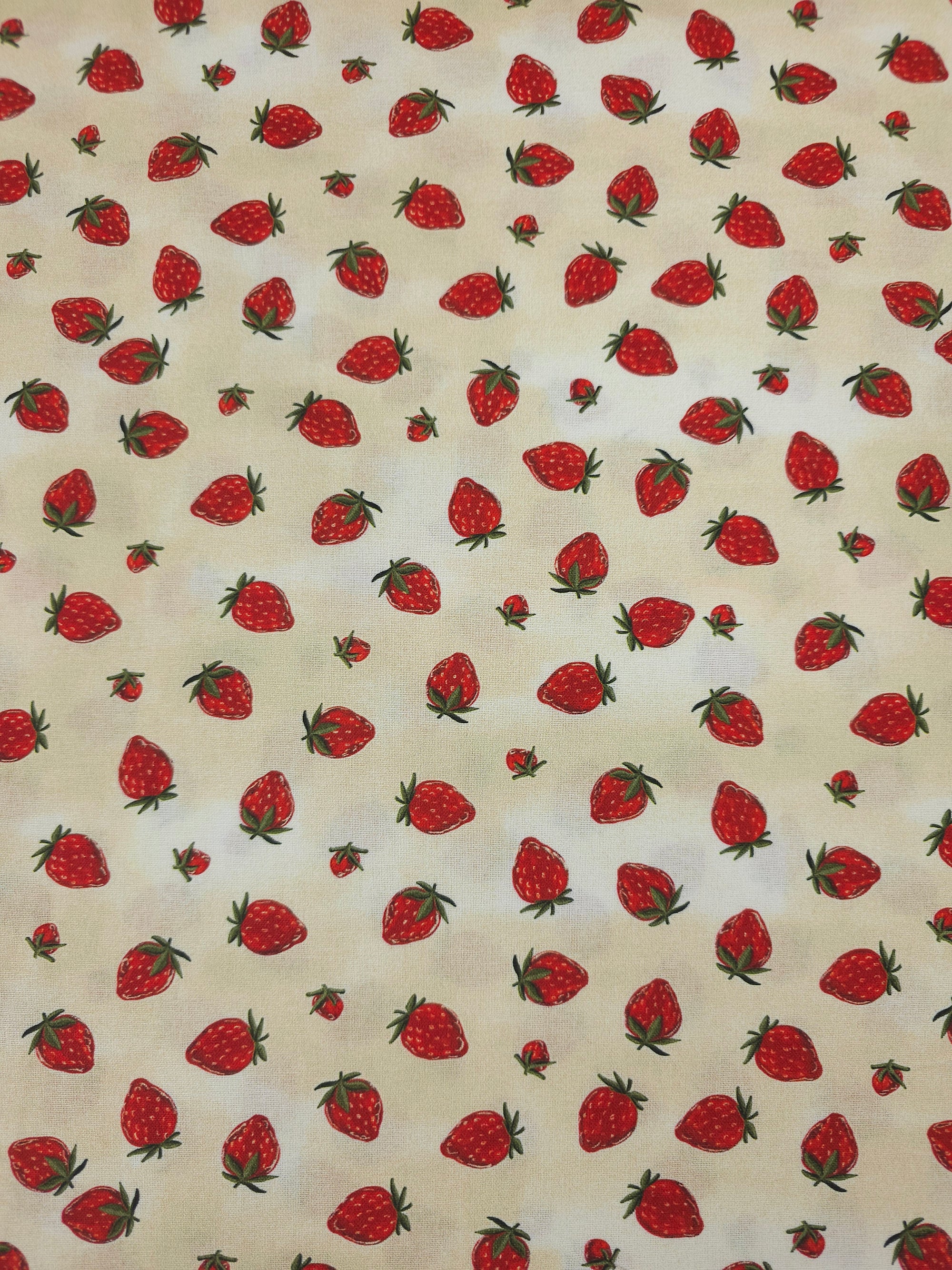 Retro Strawberry 100% Cotton - Joann x Brent Carlson