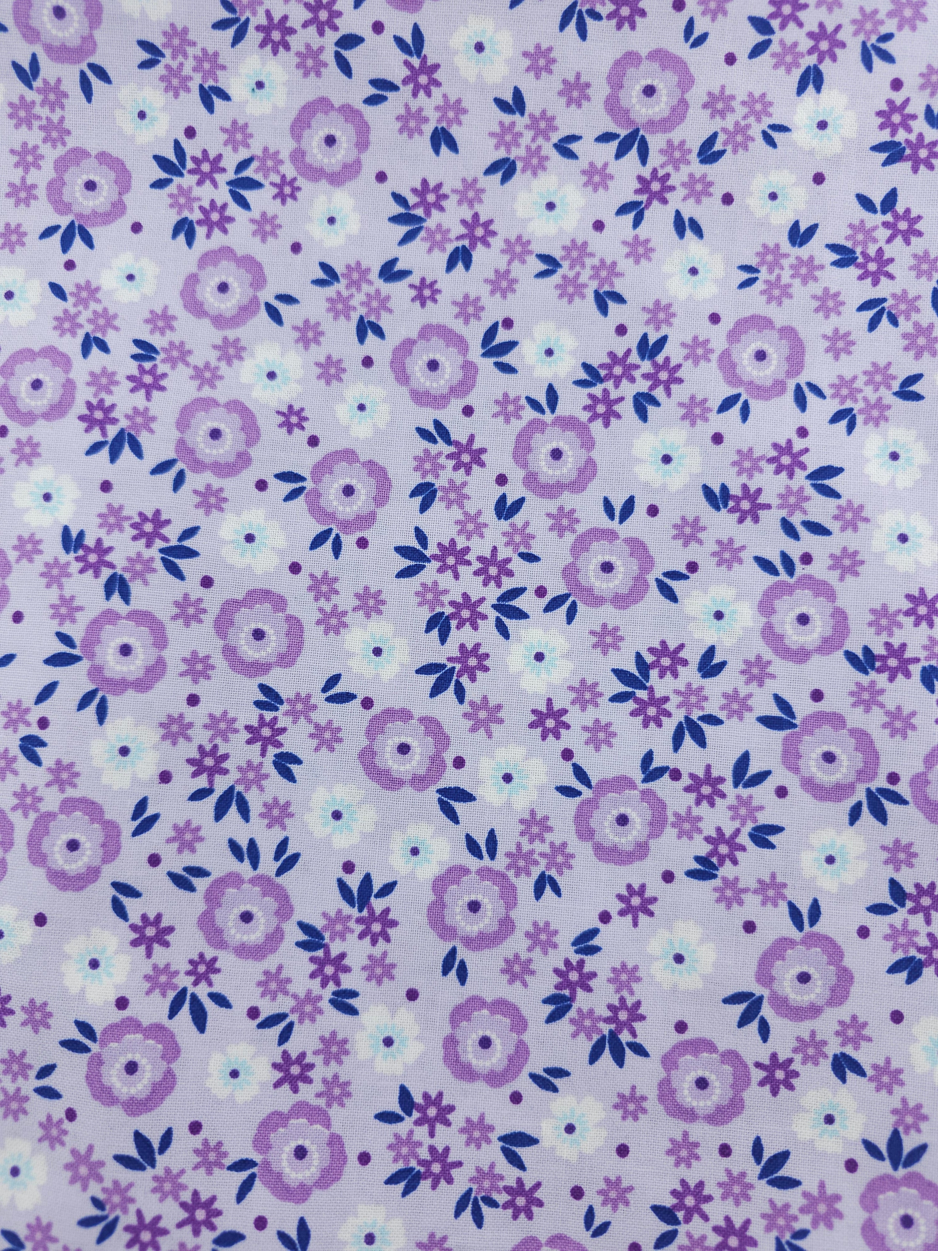 Lilac Flower Cotton- 1m piece