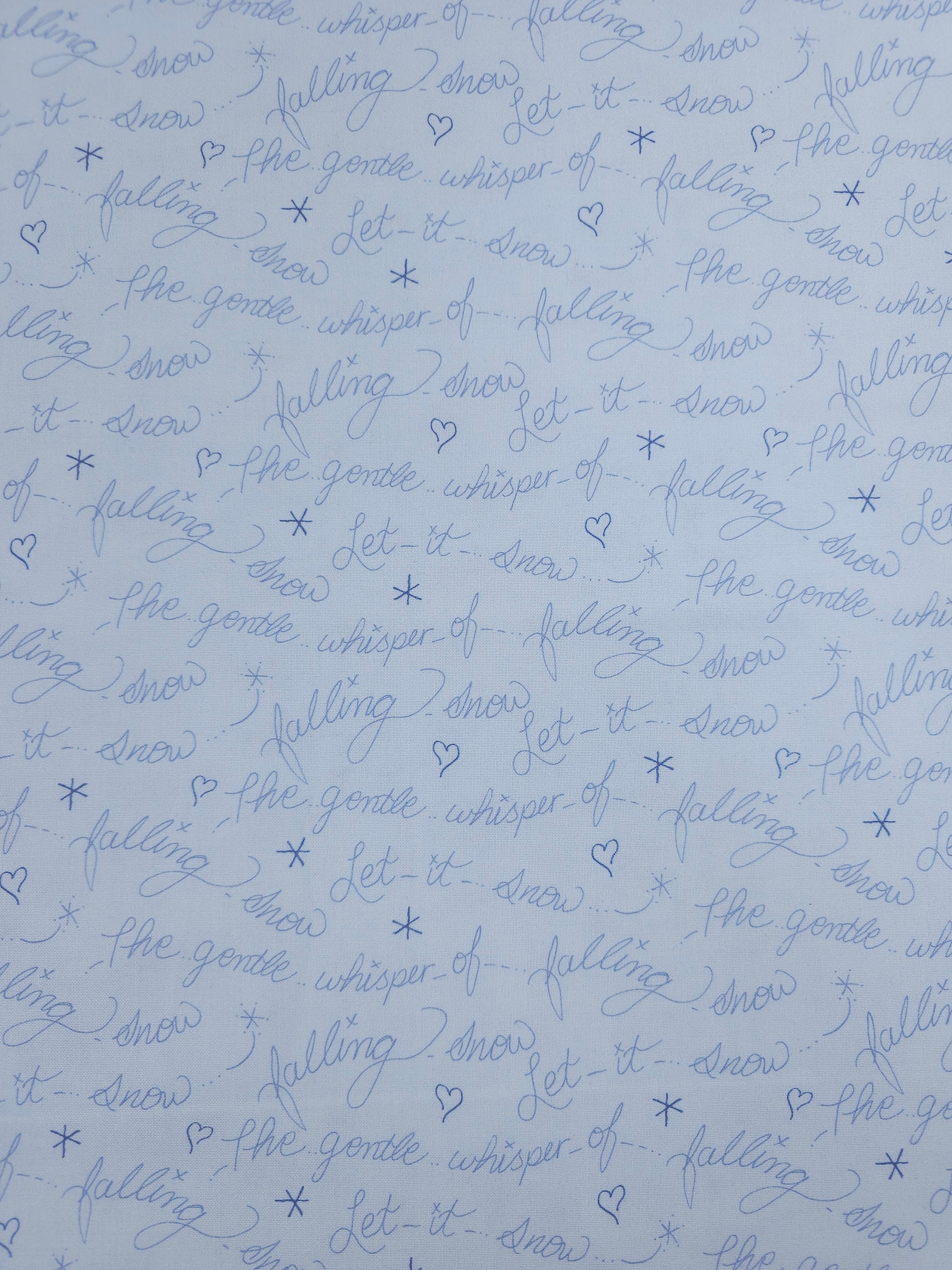 Let It Snow Gentle Whisper 100% Cotton