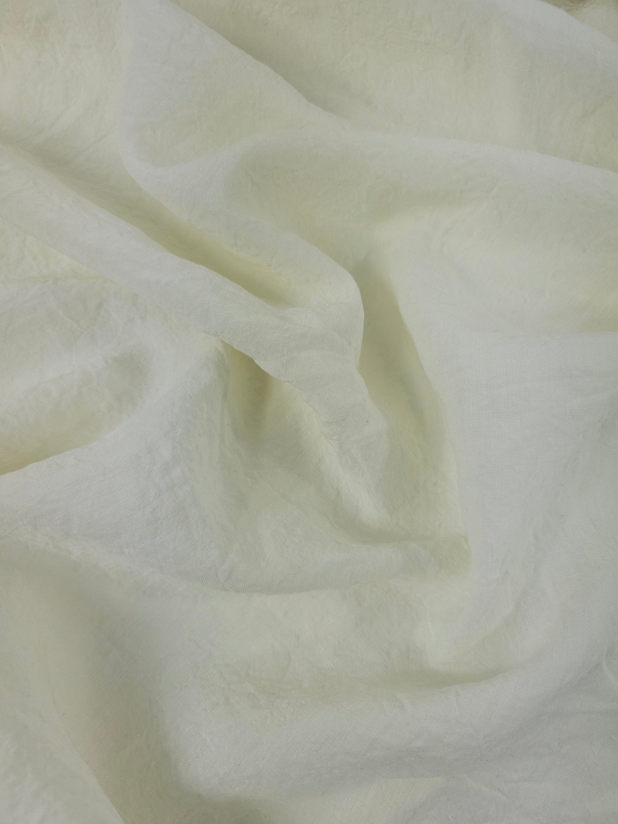 Ivory Textured Crinkle Cotton