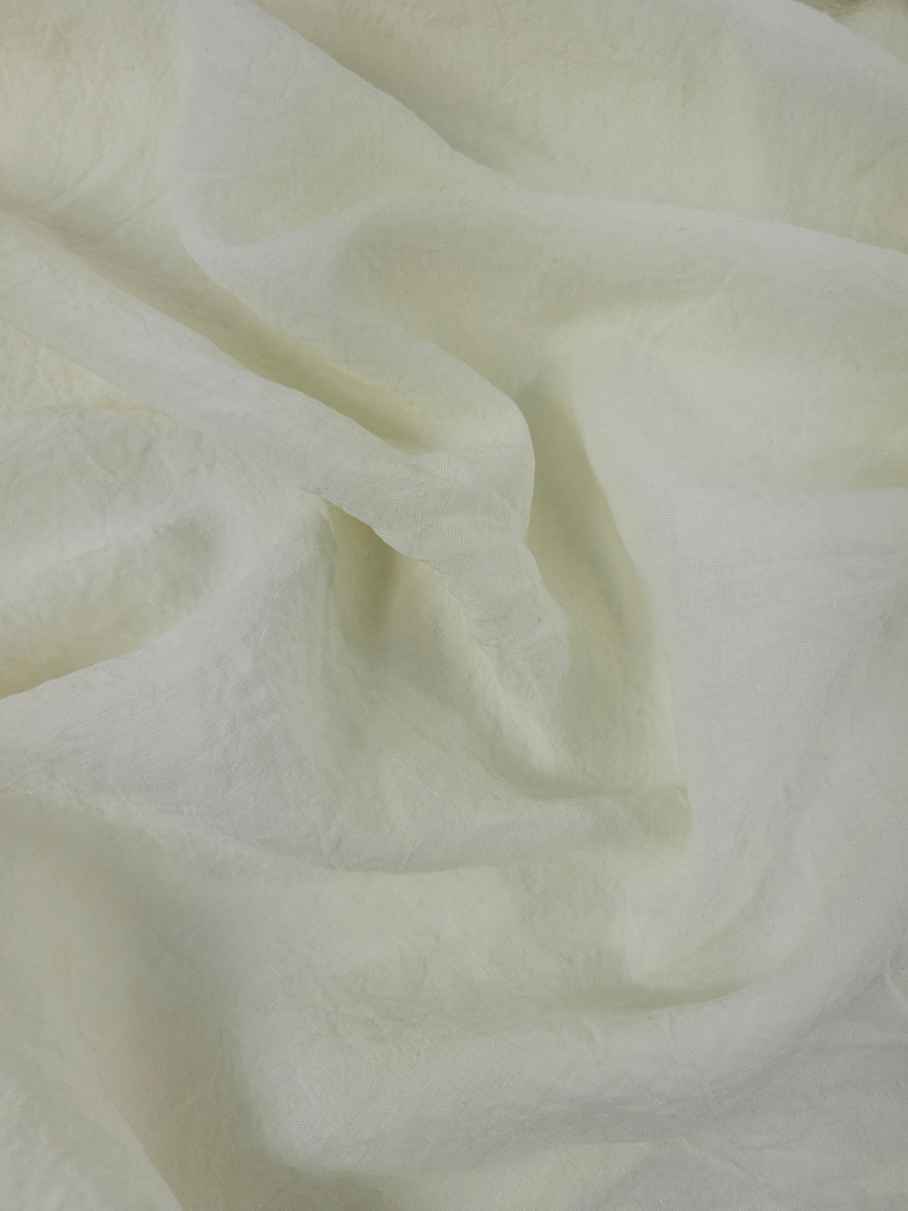 Ivory Textured Crinkle Cotton