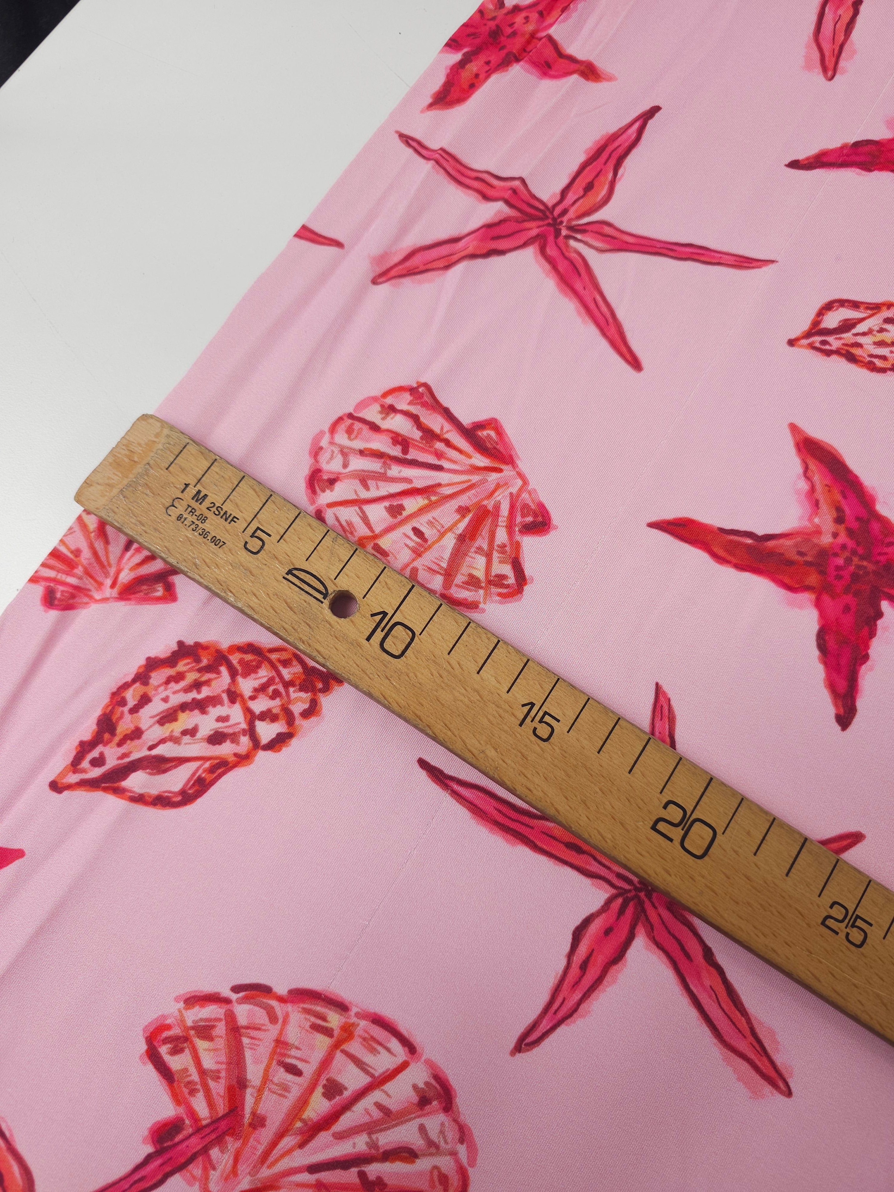 Pink Coral Reef Slinky Rayon Jersey *DEFECT*