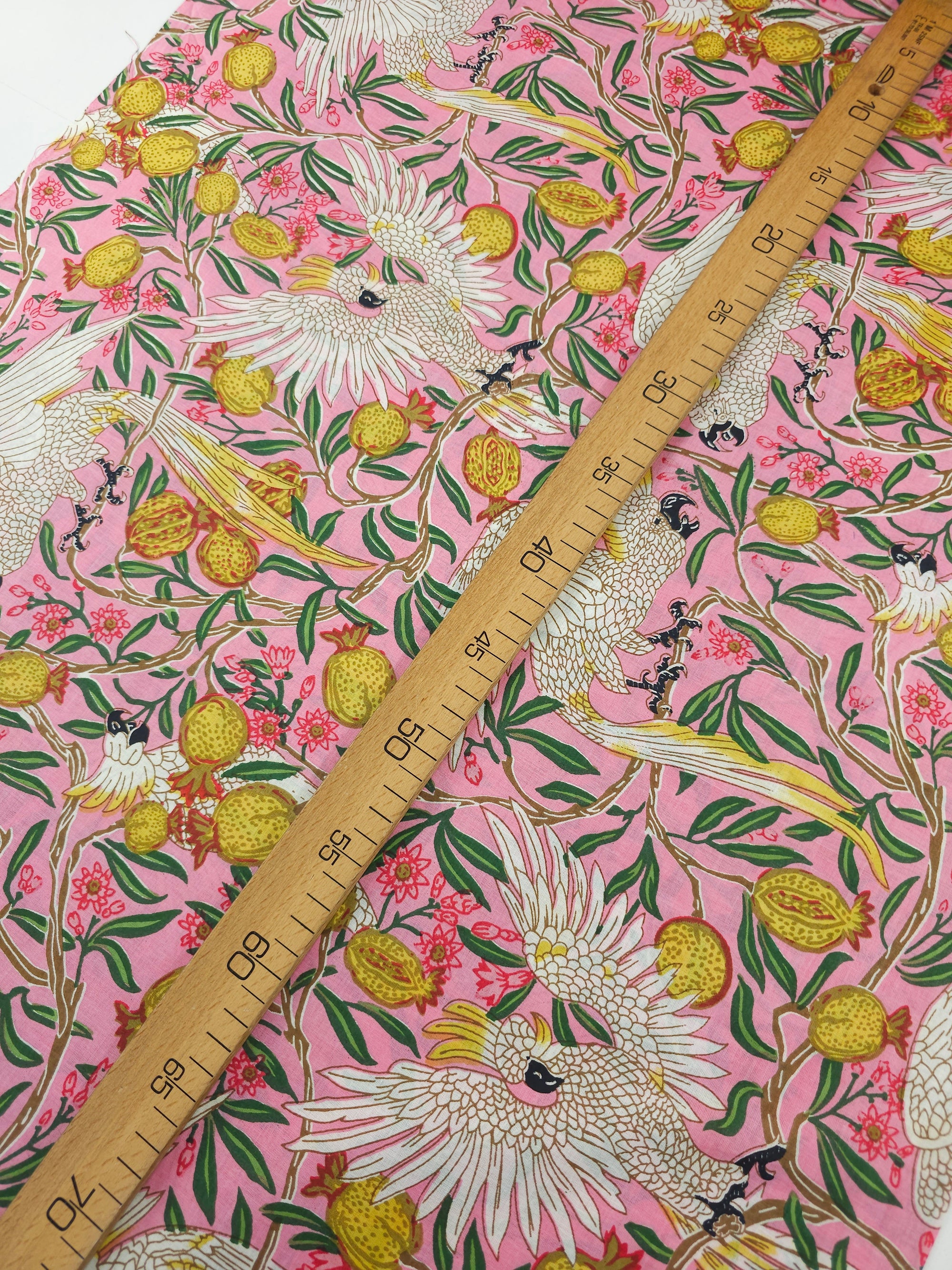Pomegranate Parrot Paradise Cambric Cotton