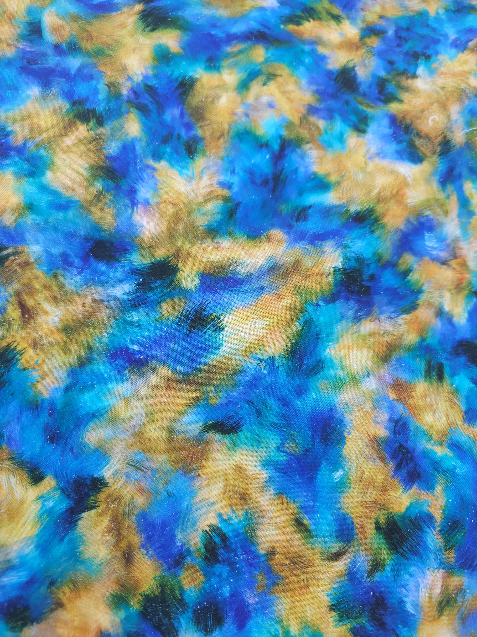 Blue beige gradient Cotton- 3.7m piece