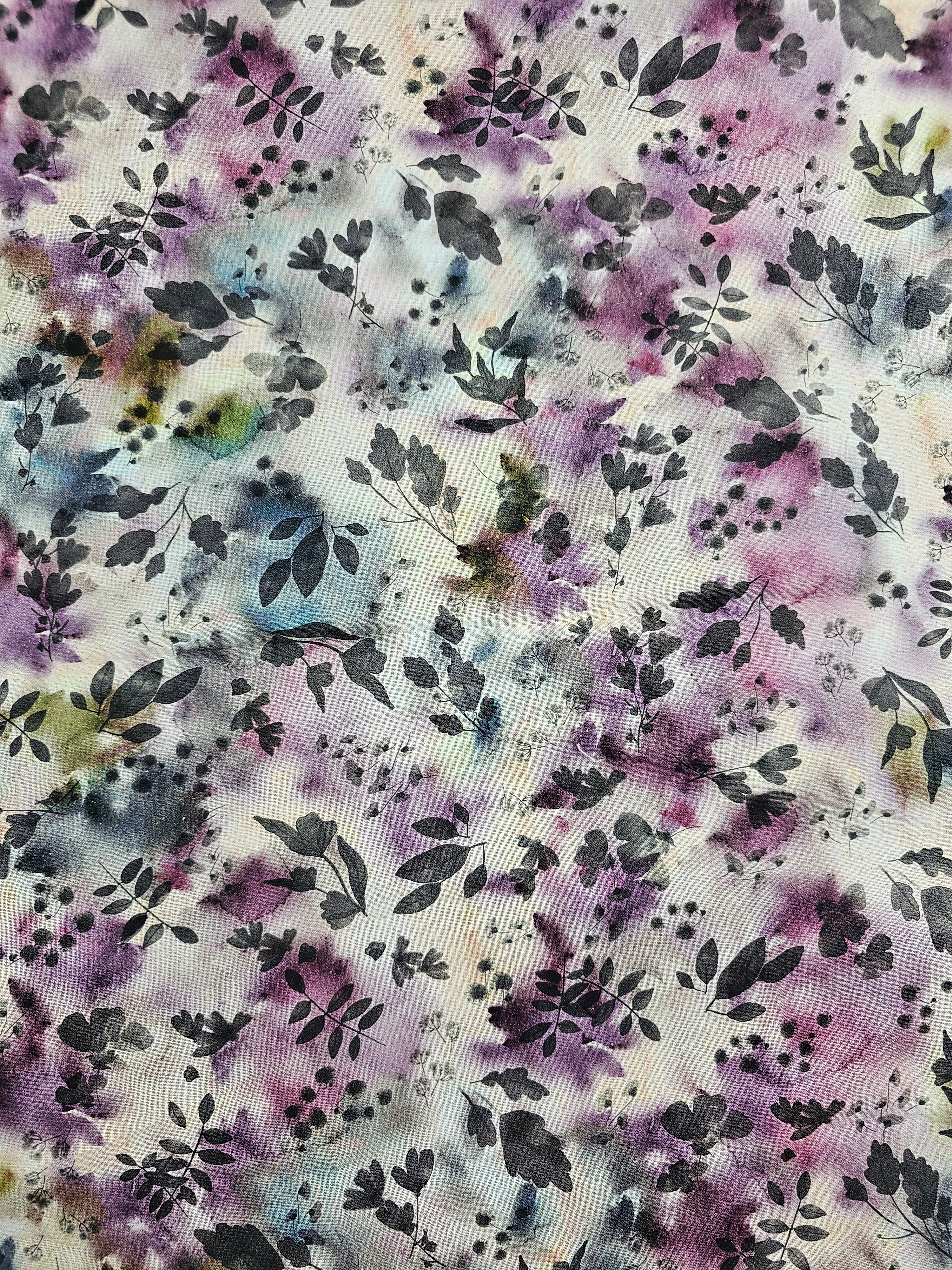 Smokey Blur Leaf 100% Cotton - 2.30m Piece