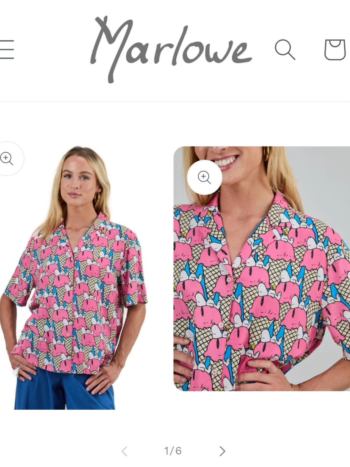 Snoopy Gelato Viscose Challis - Marlowe