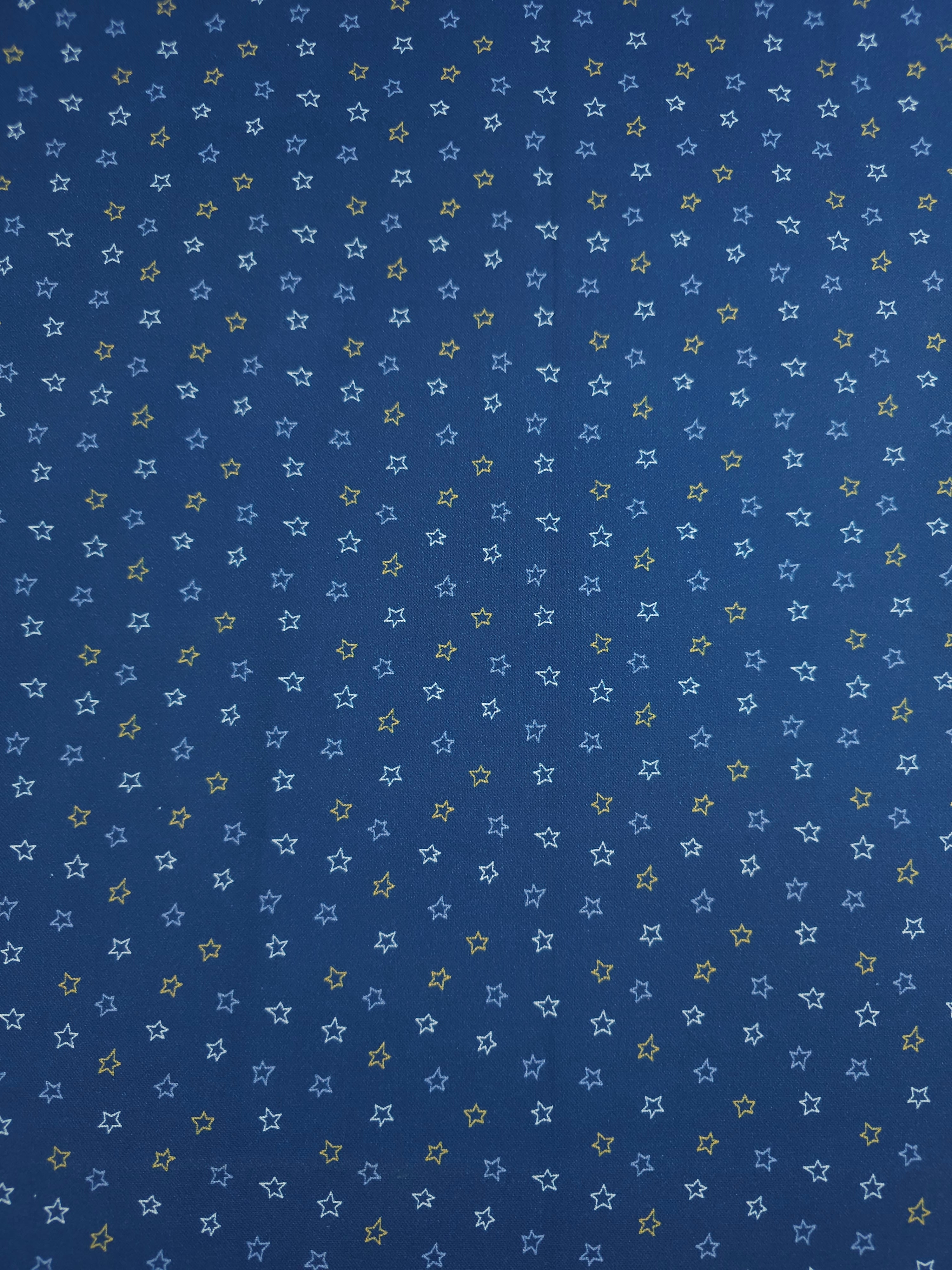 Navy Ditsy Stars 100% Cotton