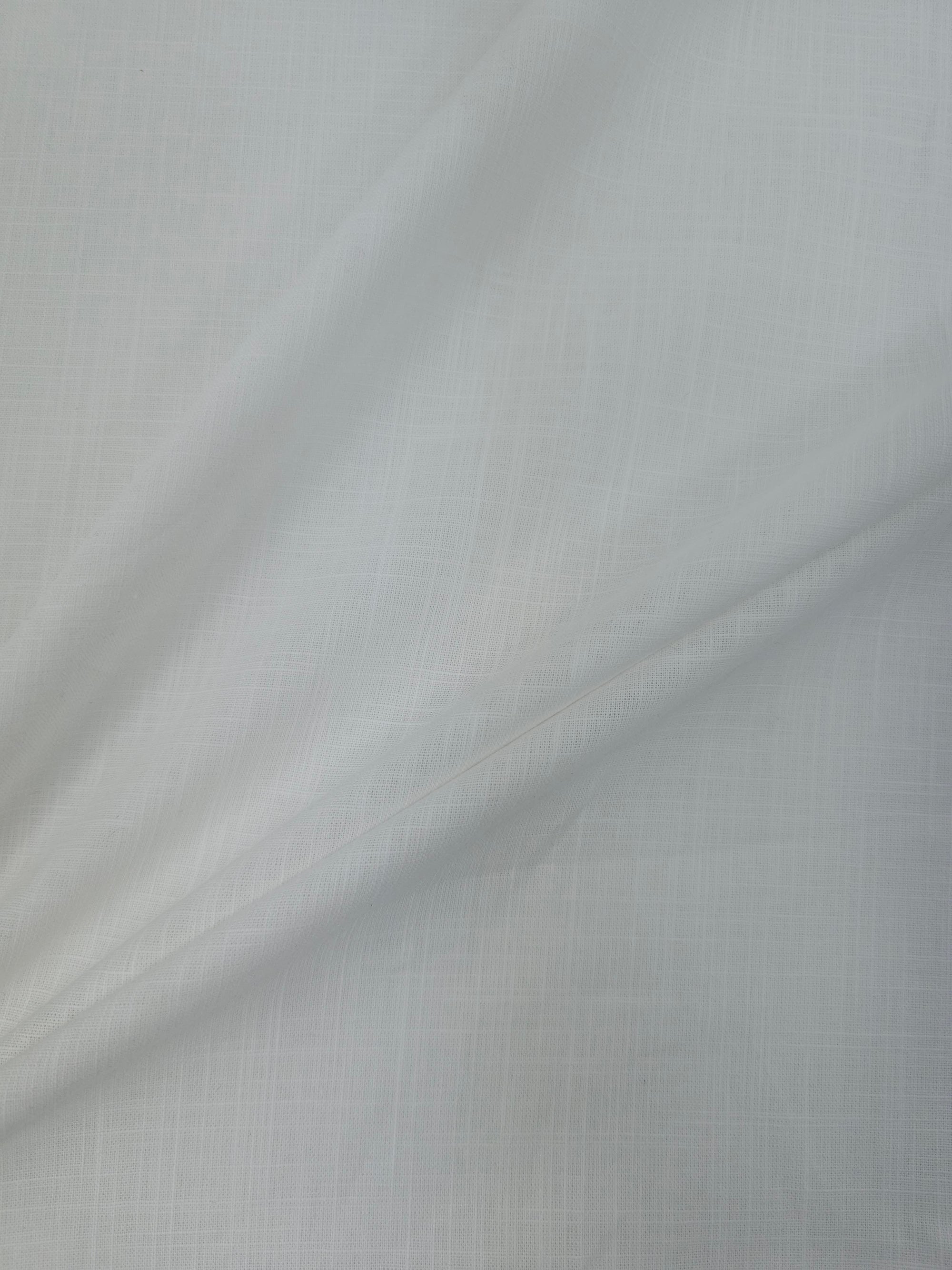 White Slub Look Cotton