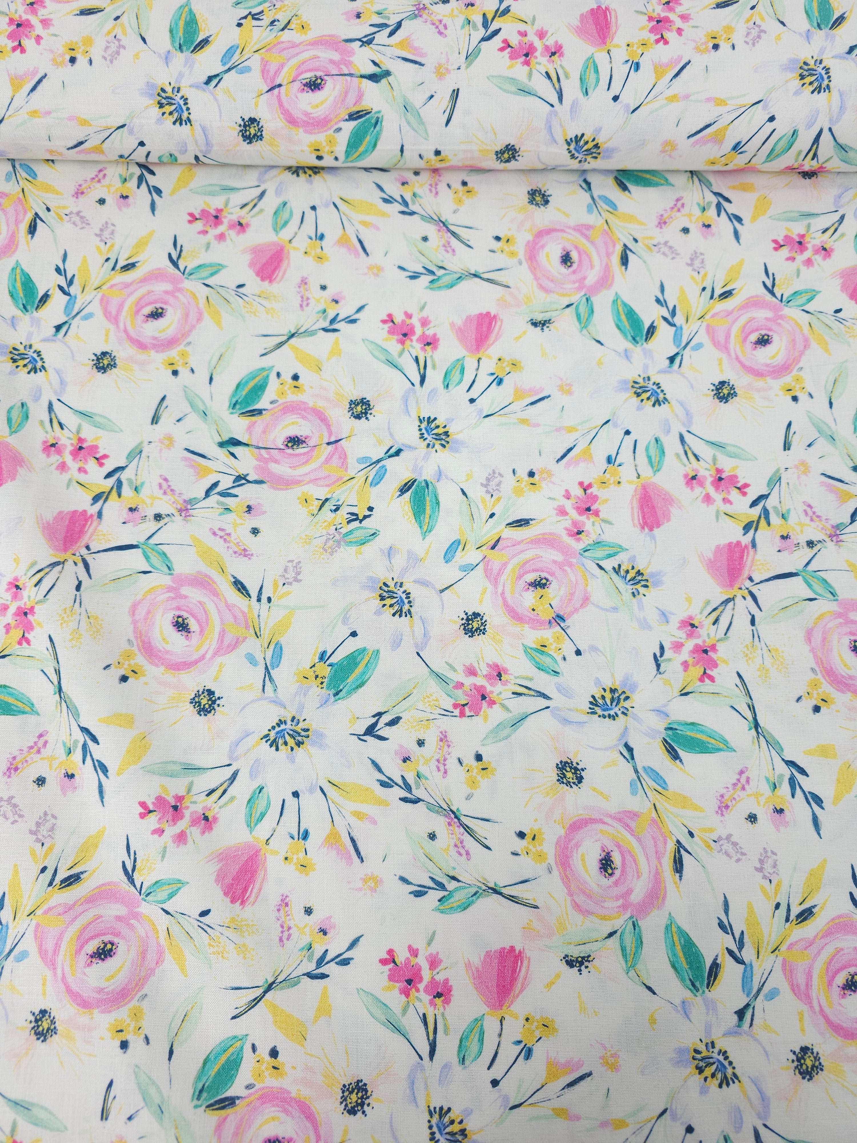 Spring Pastel Floral 100% Cotton