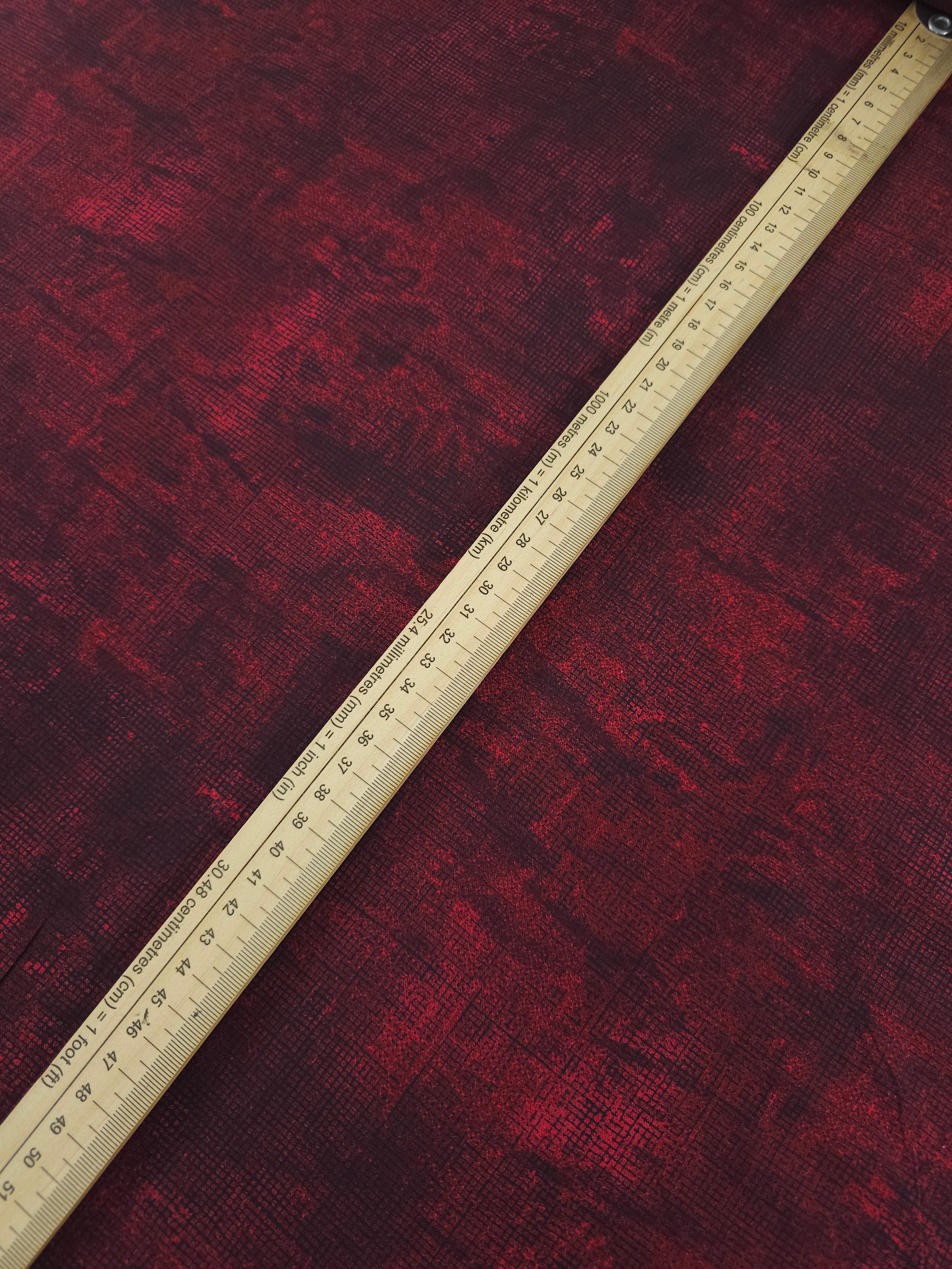 Deep Red Smudge Grid 100% Cotton 106" - Robert Kaufman *EXTRA WIDE*