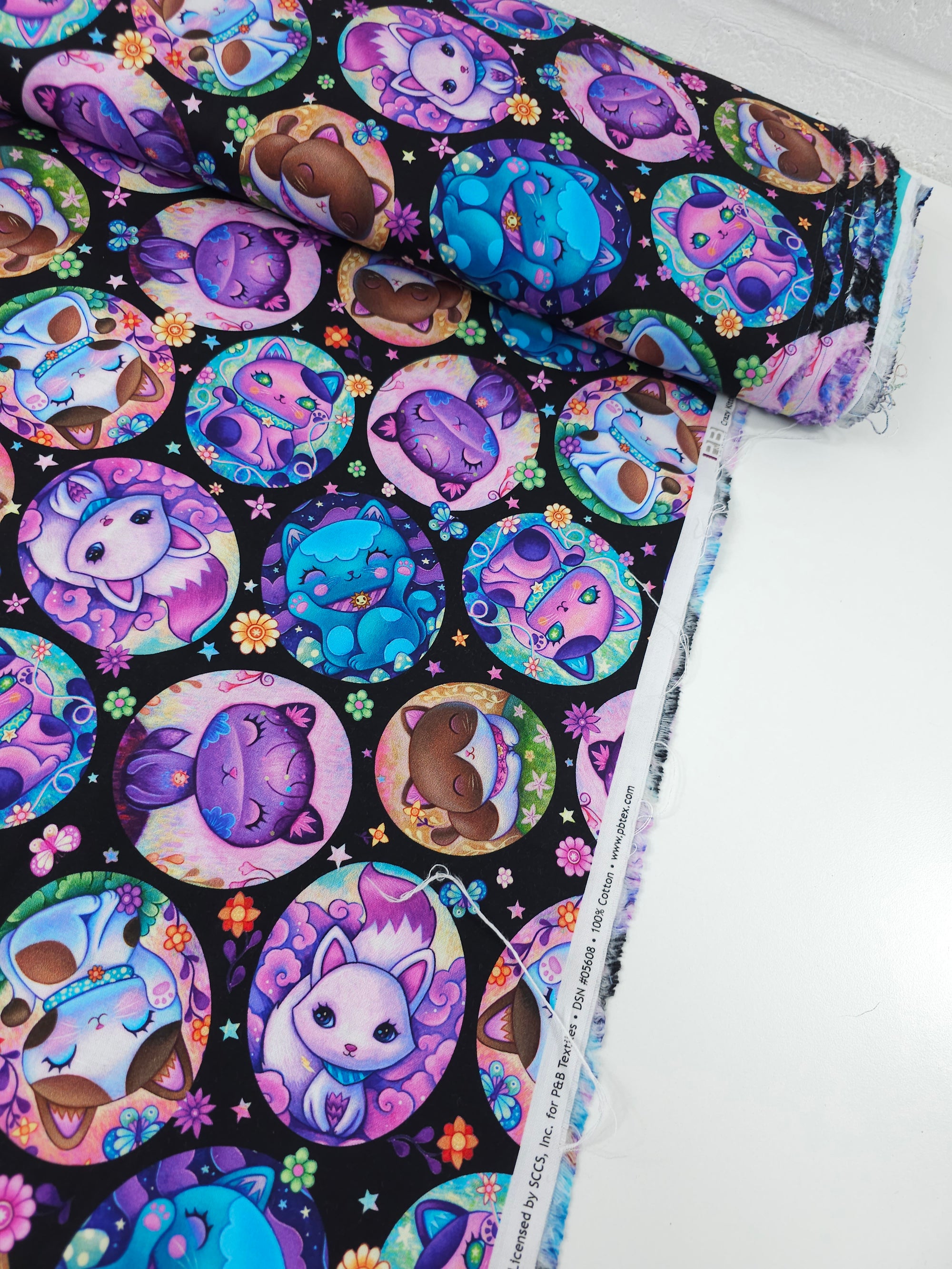 Cat Naps Crazy Kitties Badges 100% Cotton
