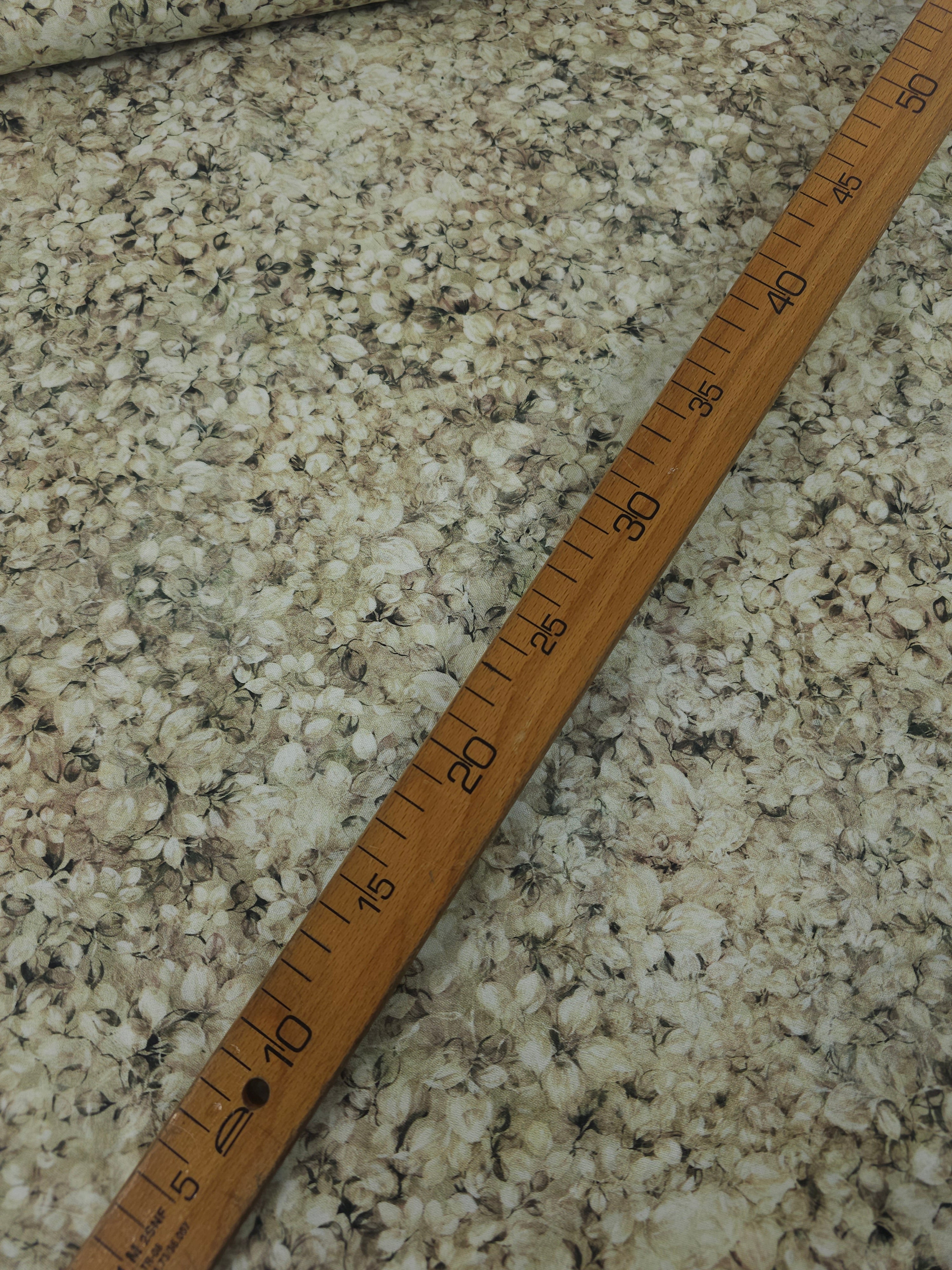 Sand Foilage Petal 100% Cotton 102” *EXTRA WIDE*