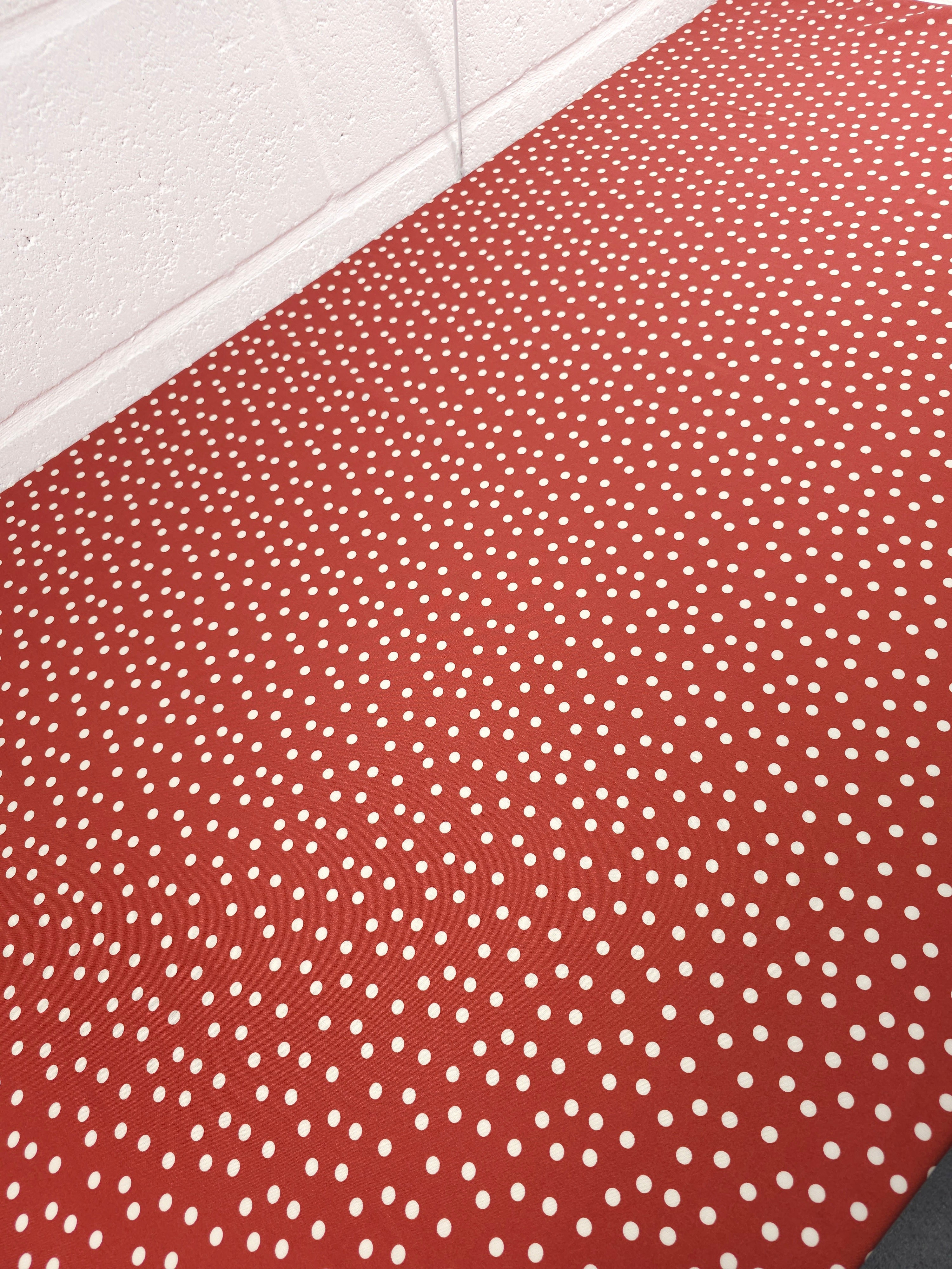 Brick Mini Polka Dot Viscose Challis