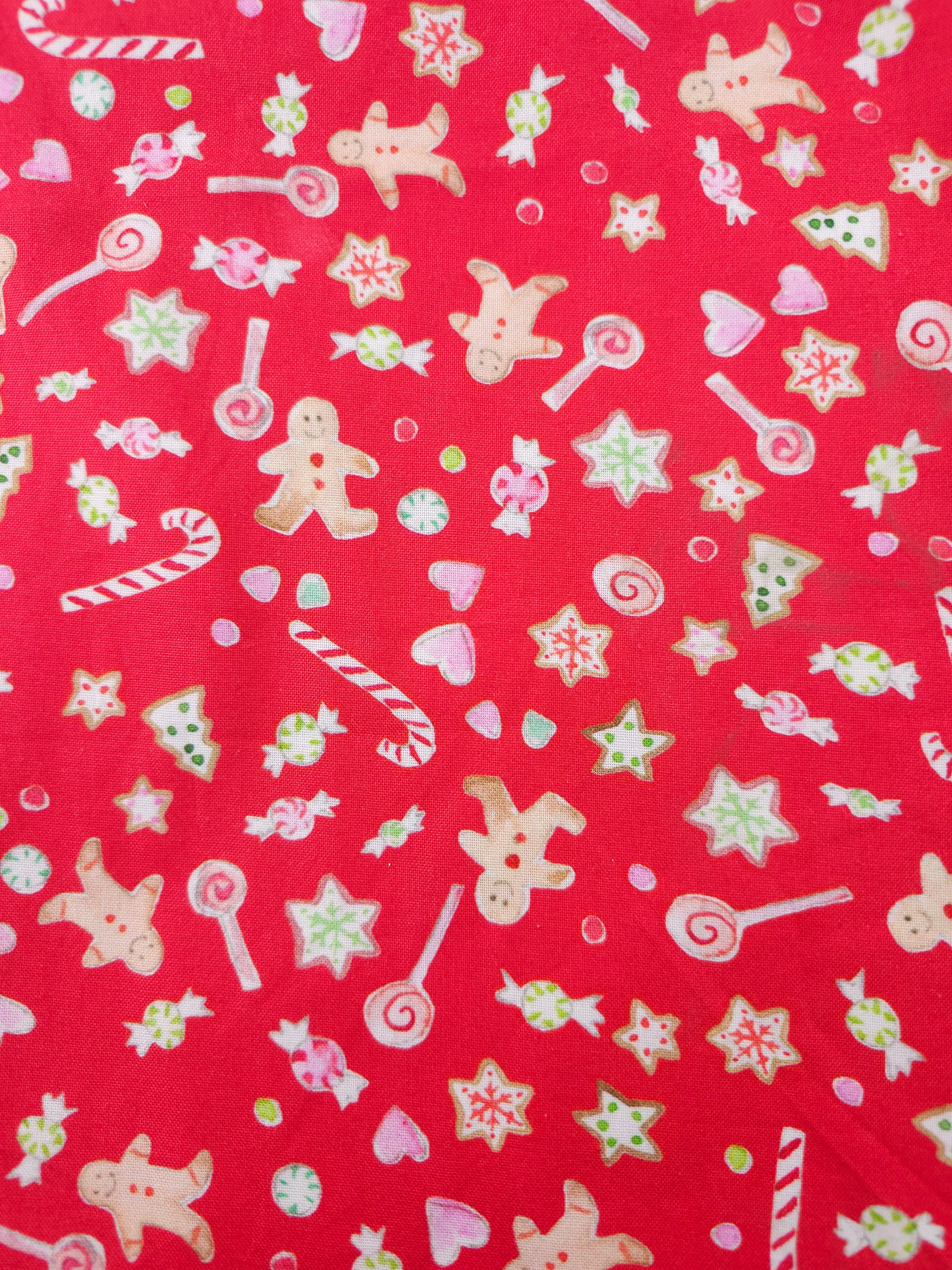 Red Gingerbread Cotton- 2.5m piece