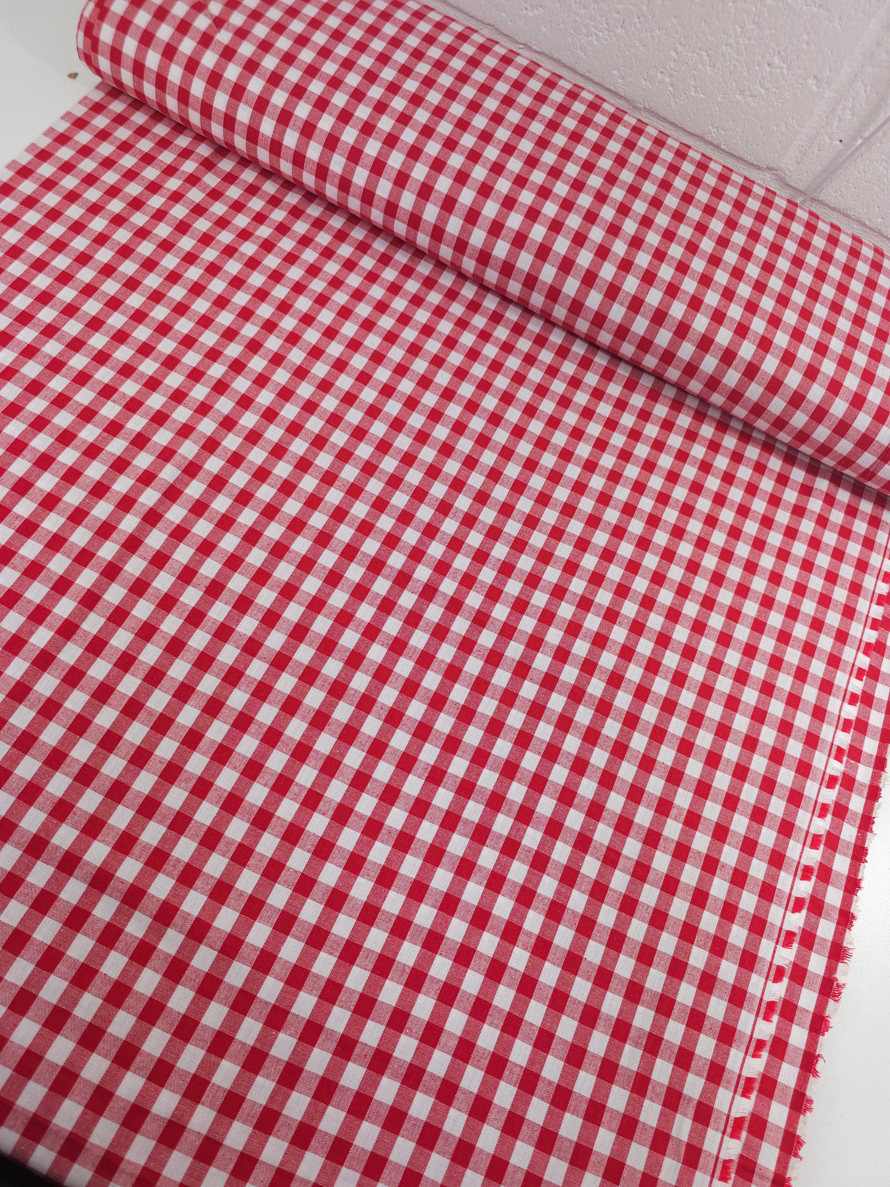 Red Gingham 100% Cotton