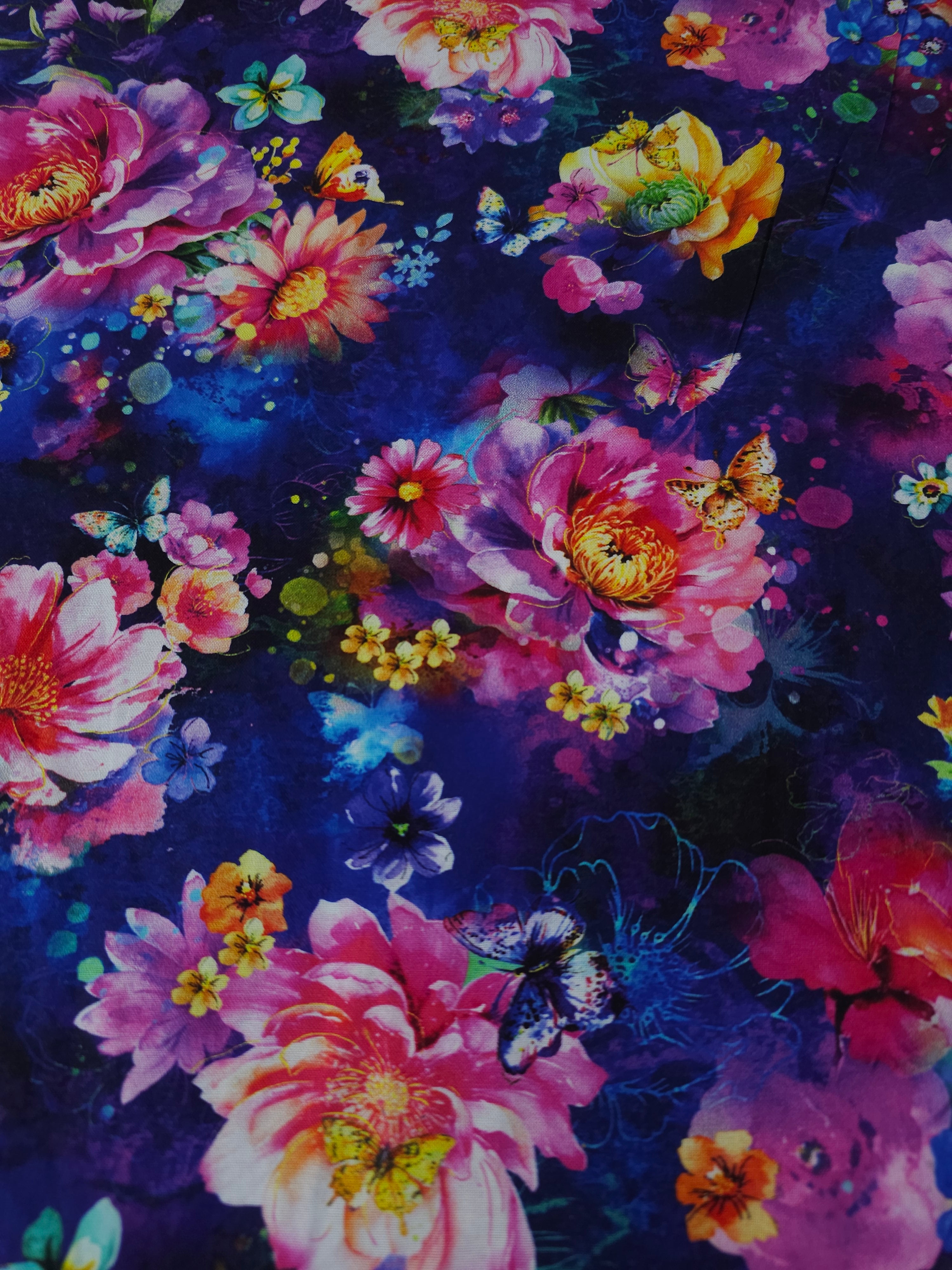 Luminous Floral Fantasia 100% Cotton