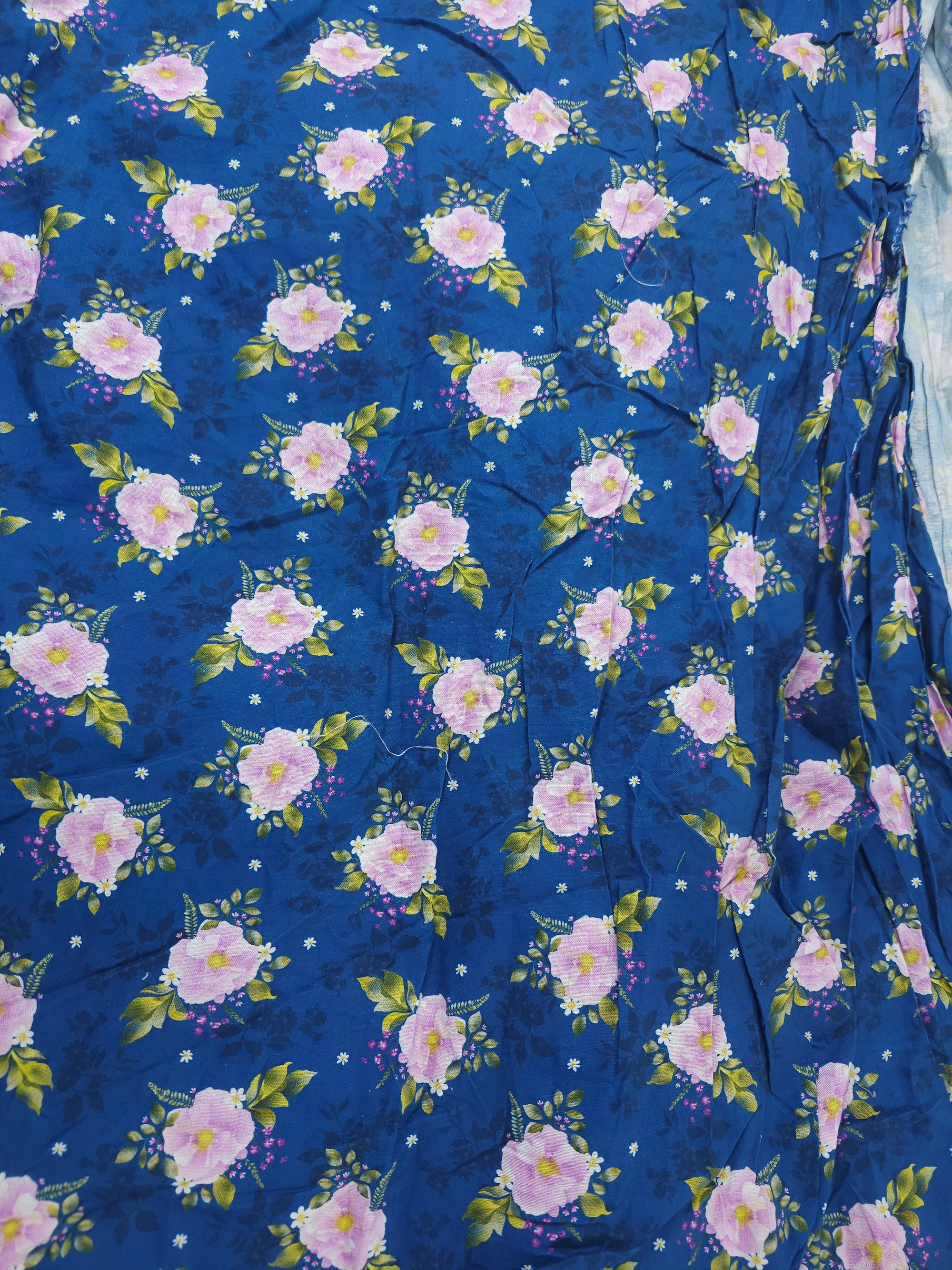Blue floral Cotton- 4m piece