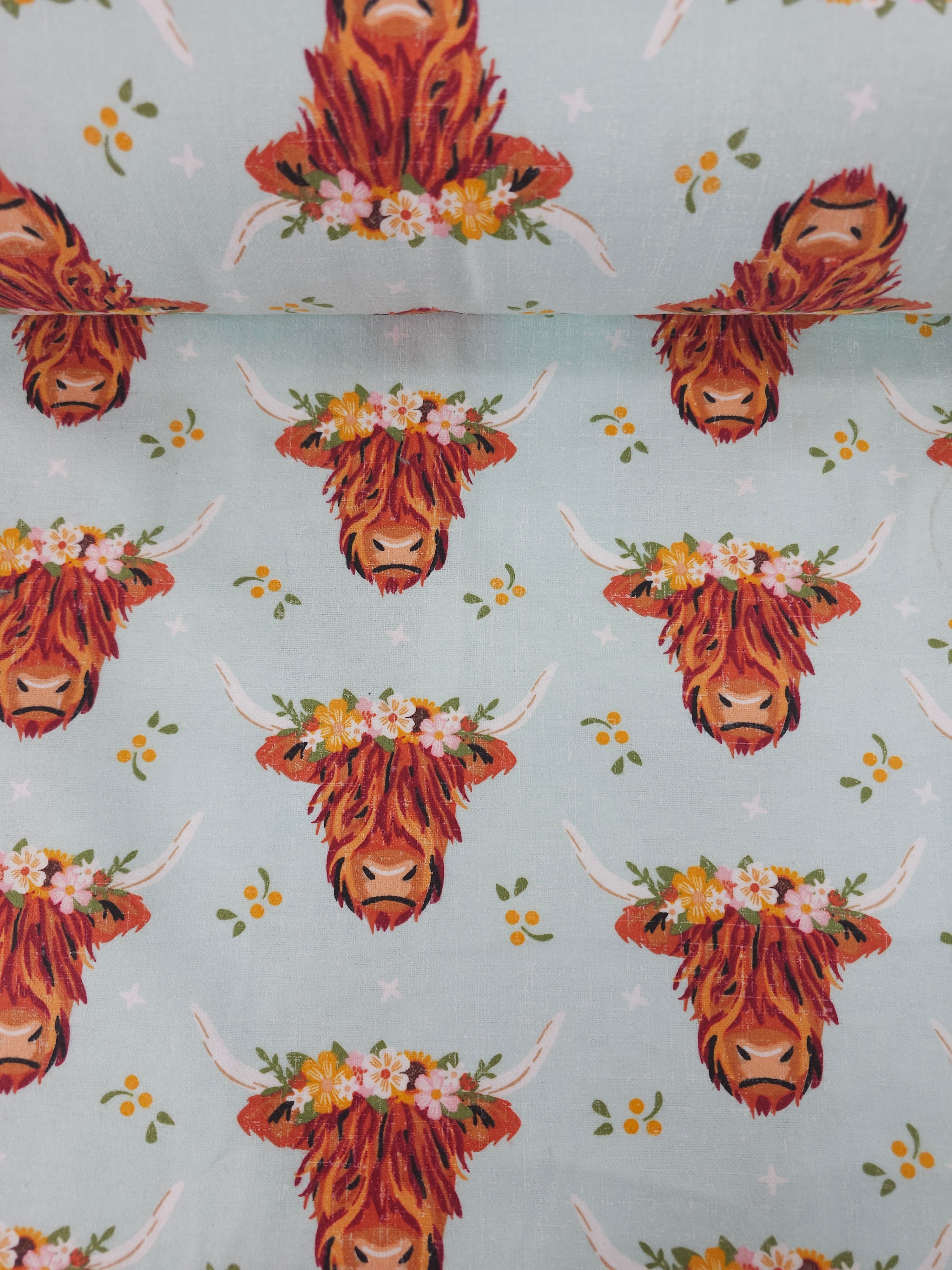 Highland Cow Lightweight Flannel Cotton