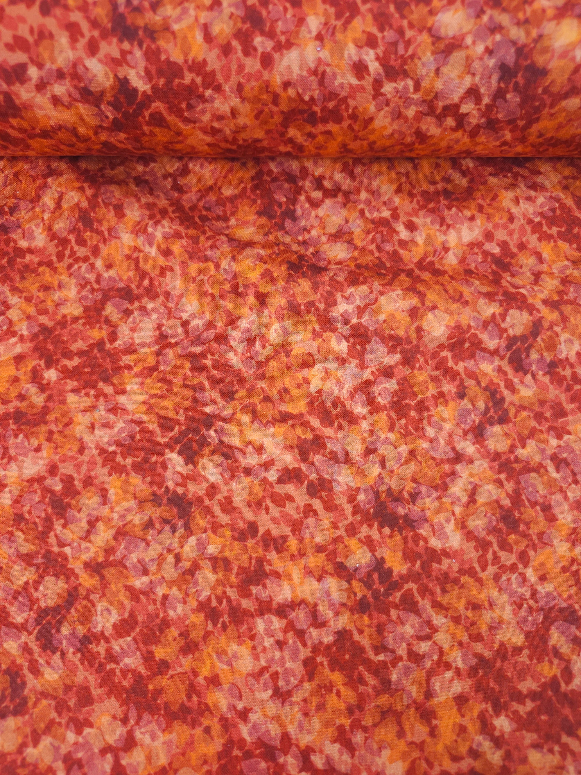 Orange/Red Bubble Fire 100% Cotton