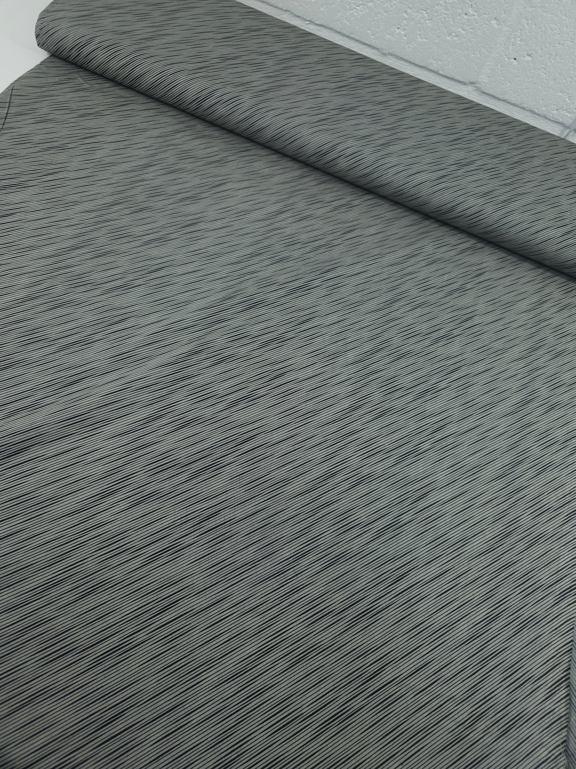 Black/Grey Diagonal Stripe Cotton 55"