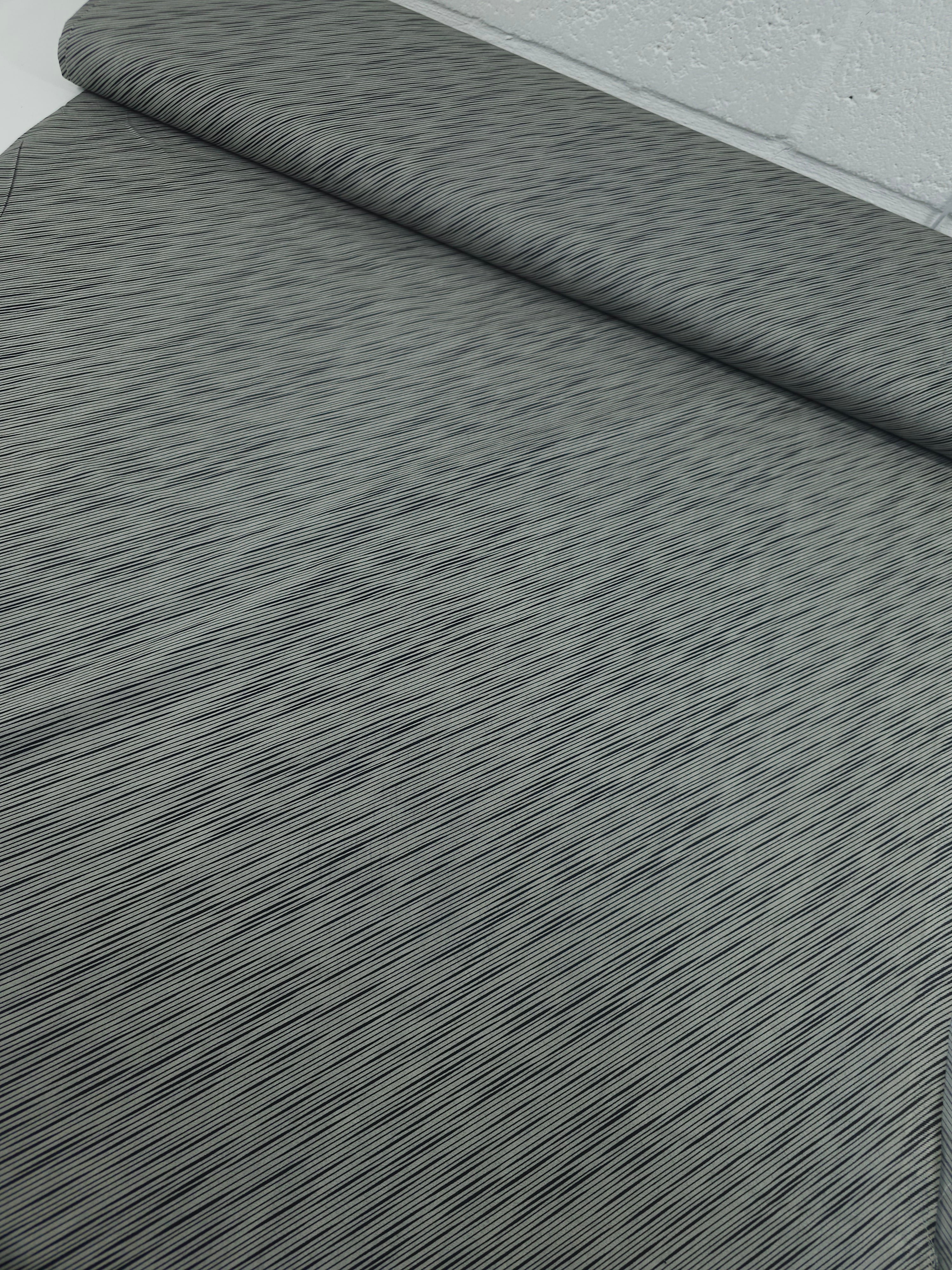 Black/Grey Diagonal Stripe Cotton 55"